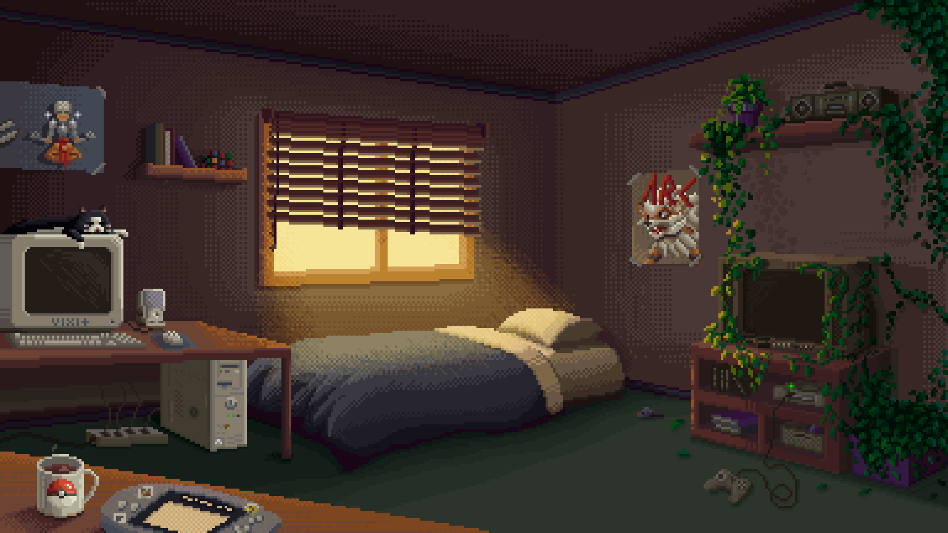 1920x1080 Retro room, stream layout