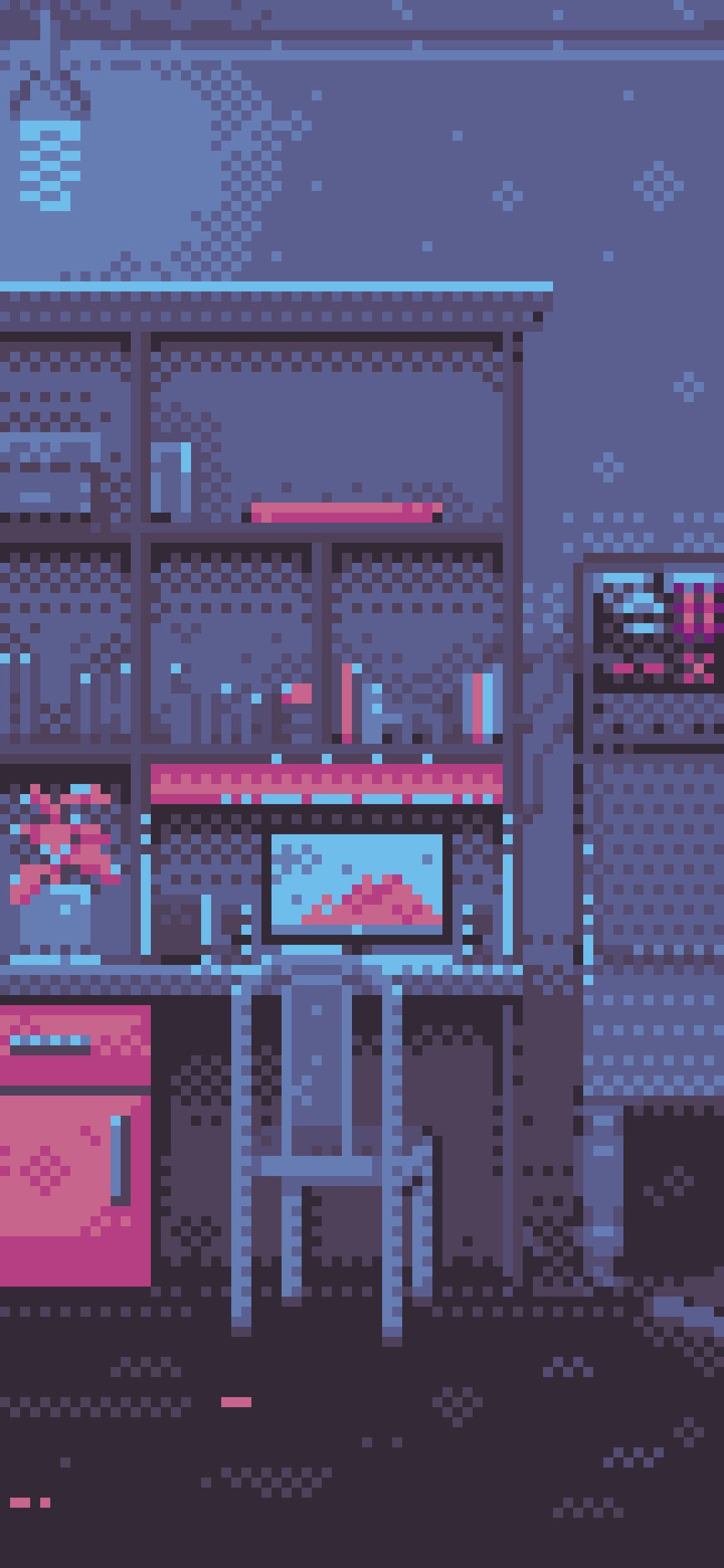 1080x2340 If You Like Pixel Art, I Turned My Room Into One To Use As My Wallpaper For Nokia 5.4 (slide For The Wallpaper With Without Cuts)