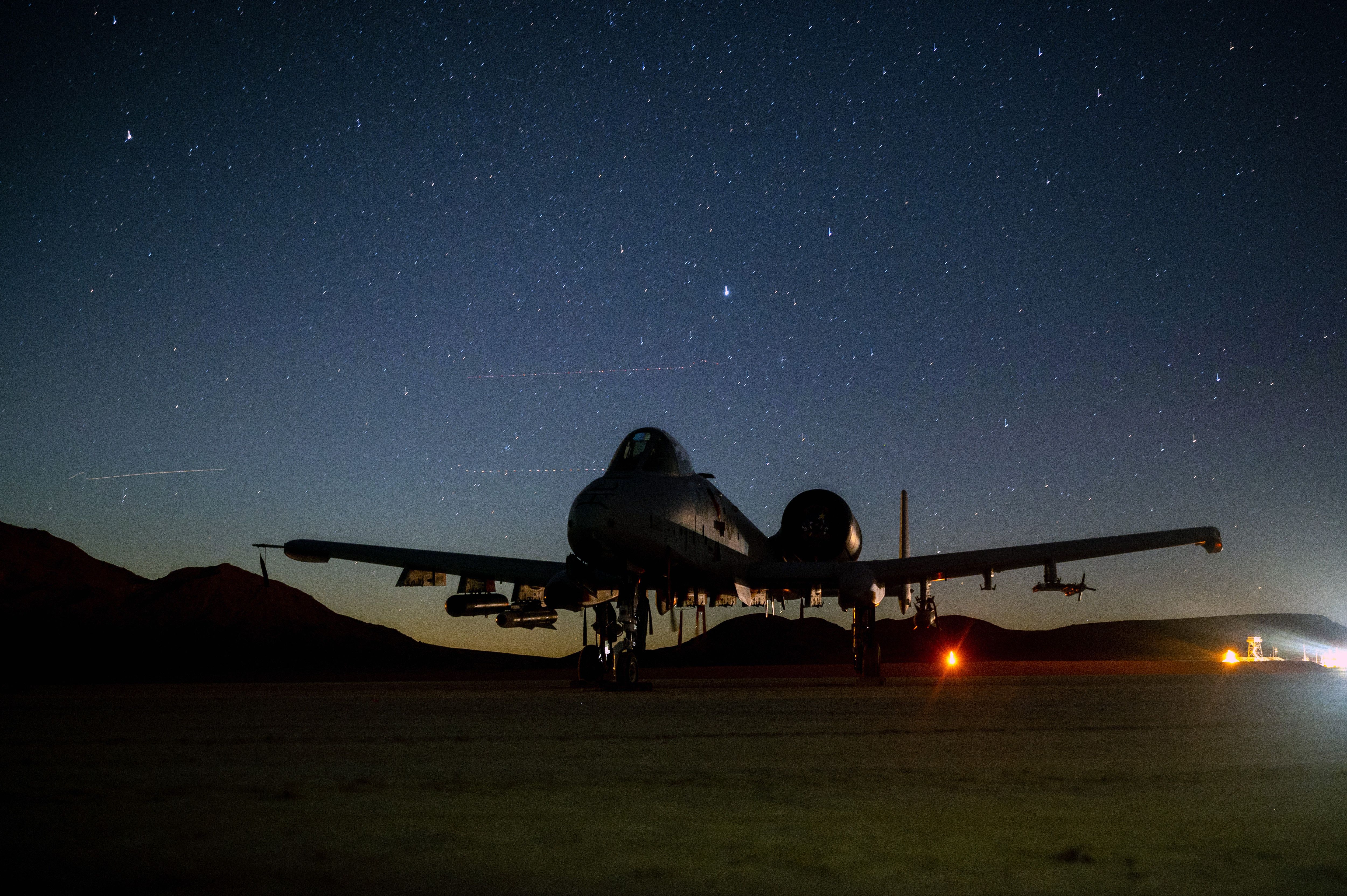 5002x3328 A 10 Thunderbolt II Night PatrolK Ultra HD Military Warplane Wallpaperx3328