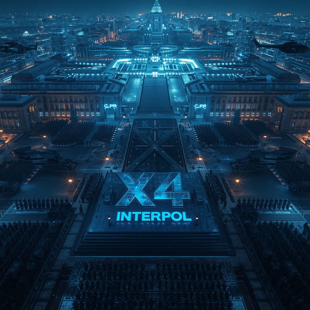 1200x1200 ultra realistic futuristic military capital night