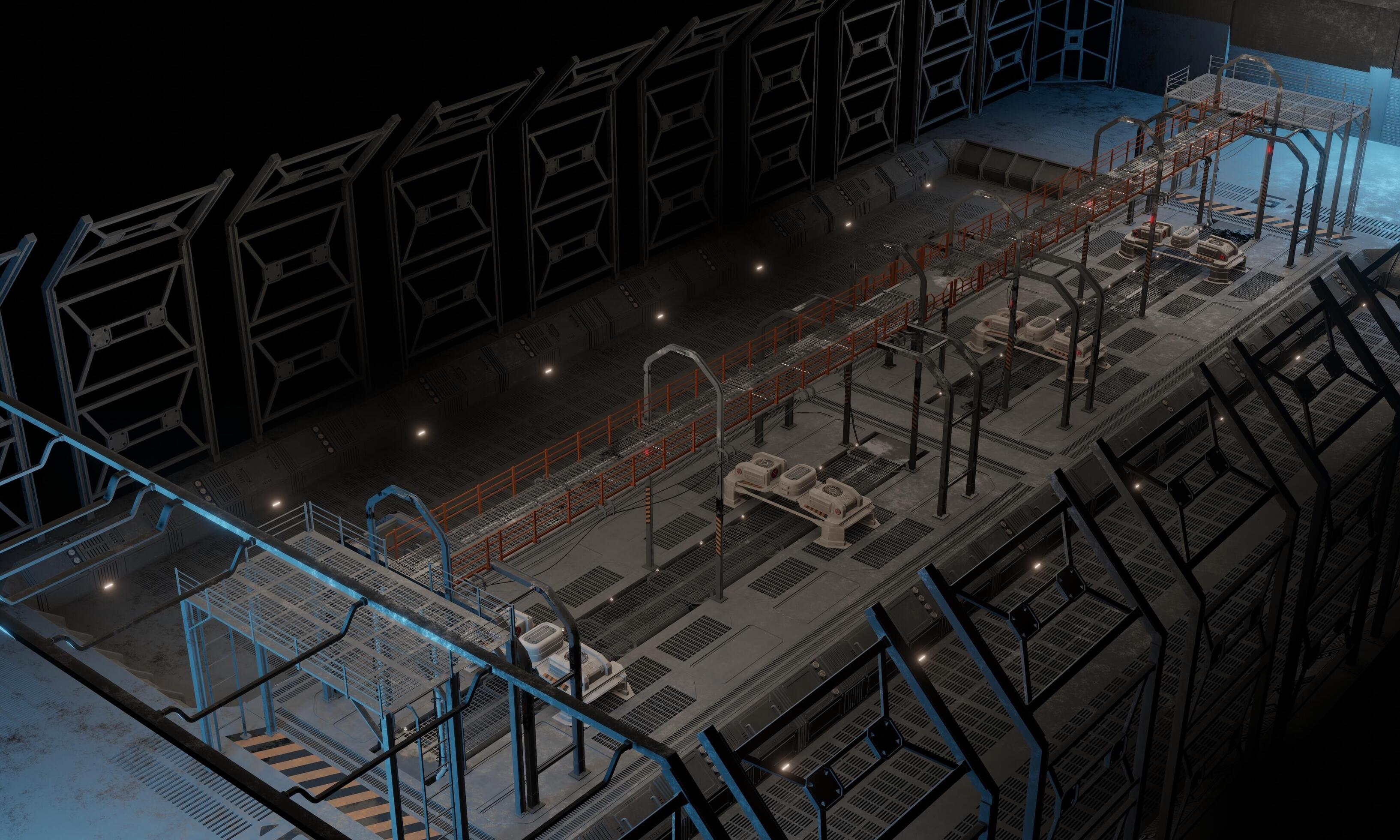 3267x1960 Top view military base architecture modular at night 3D rendering wallpaper background