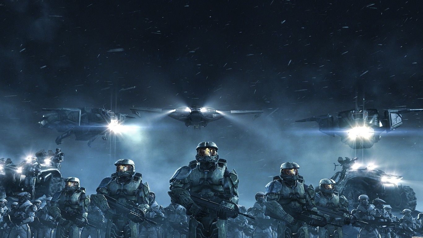 1366x768 Halo Spartan Army 4K UHD Wallpaper for UltraHD Desktop and TV