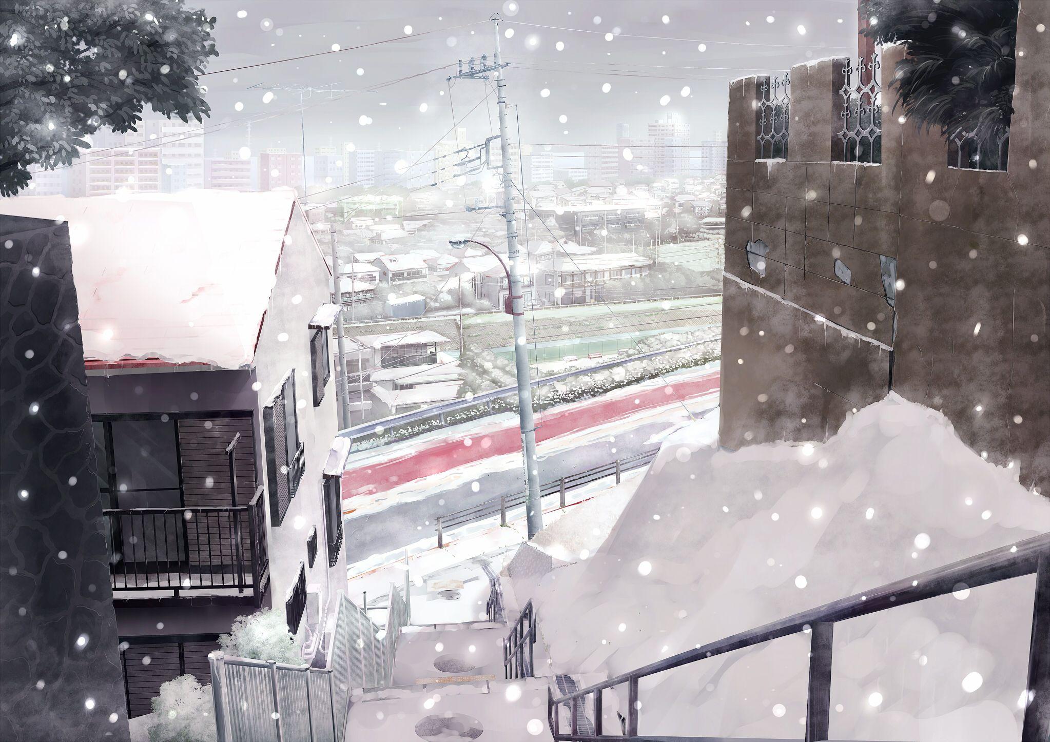 2046x1446 snow, cityscapes Wallpaper /