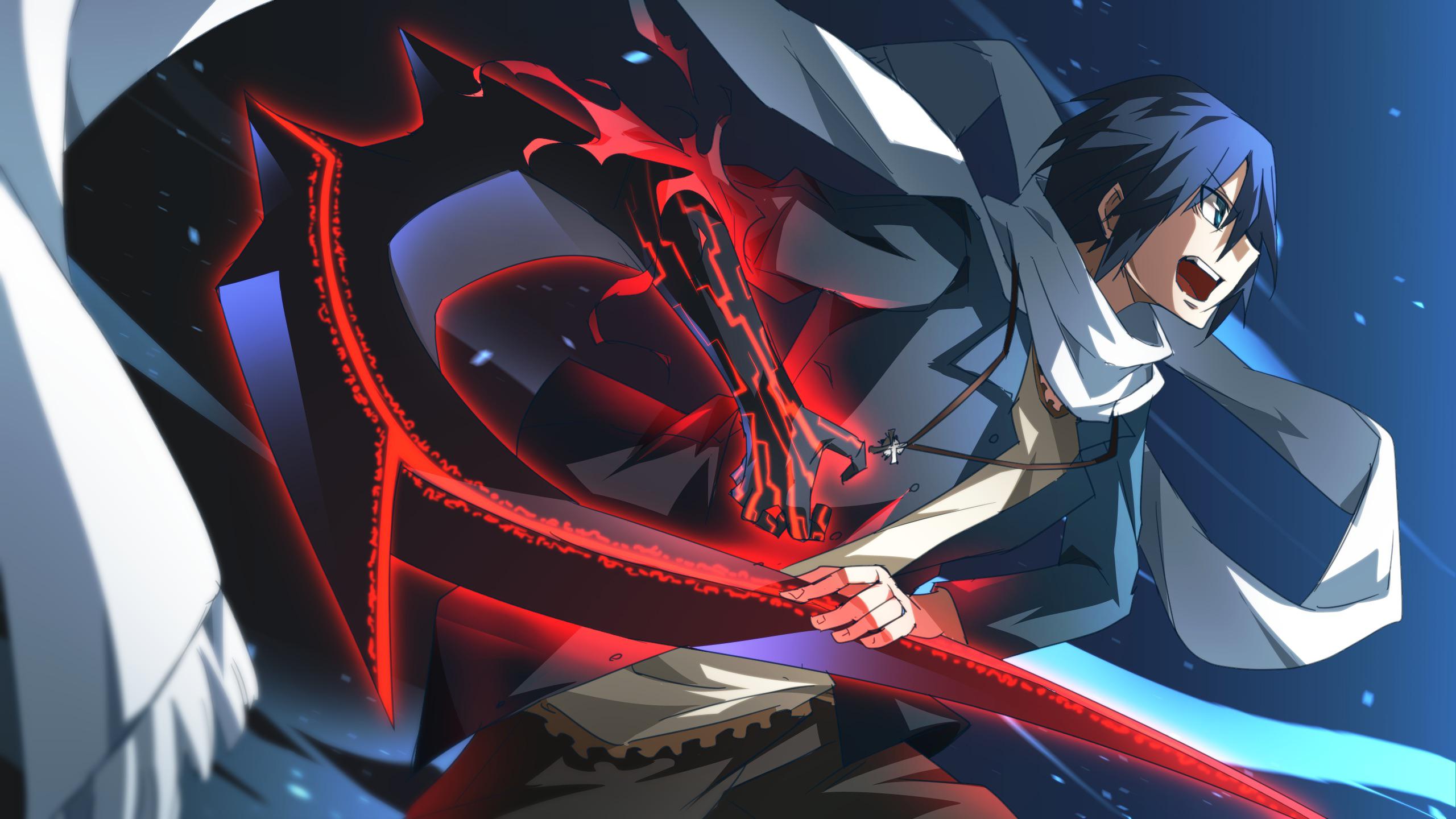 2560x1440 Ragna The Bloodedge Vs Ren Fuji (Blazblue Vs Dies Irae) (just thought of this hopefully no one thought of it lol)