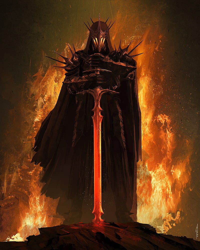 800x1000 Witch King of Angmar, The Lord of the Rings, dark fantasy, fantasy art, sword, HD phone wallpaper