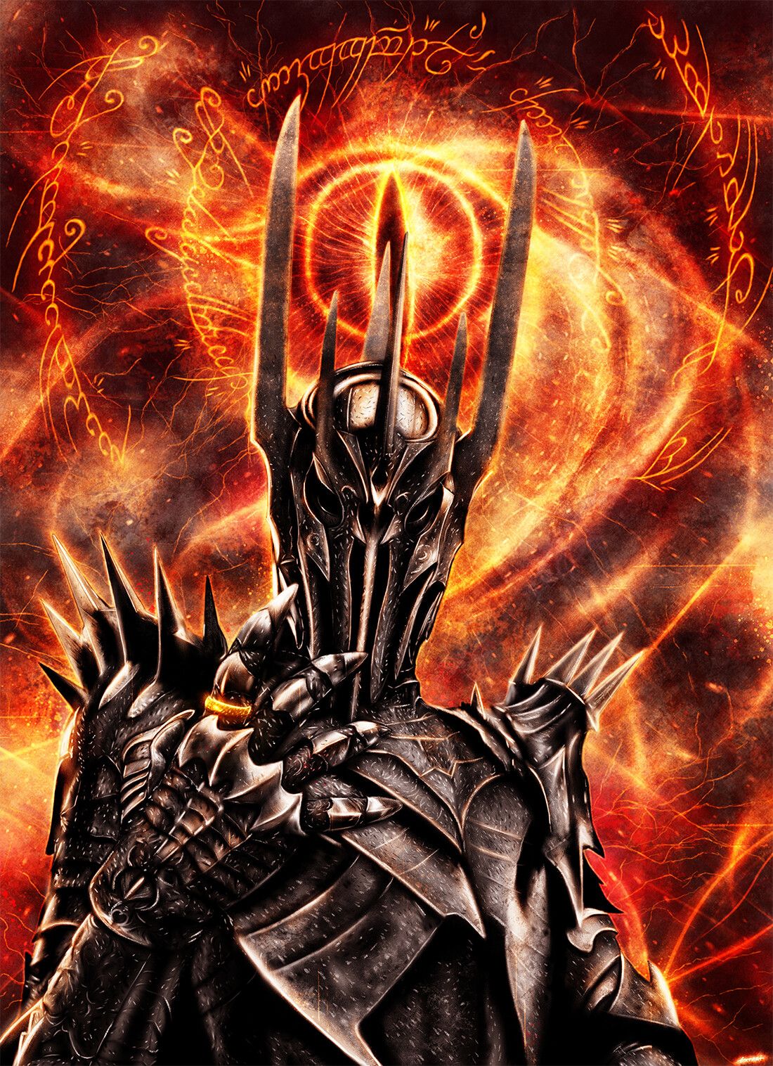 1100x1516 Andrey Pankov Lord of the Rings Lord Sauron