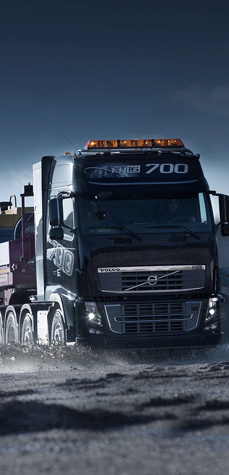 800x1659 HD truck driver wallpaper