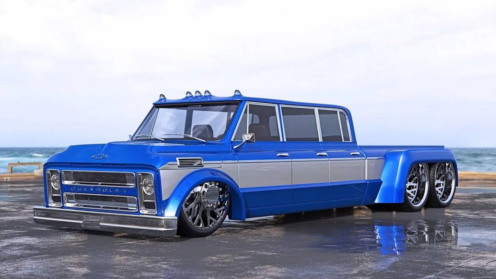 1600x900 Epic 6x6 Chevy C60 Truck Means Business In Digital Rendering