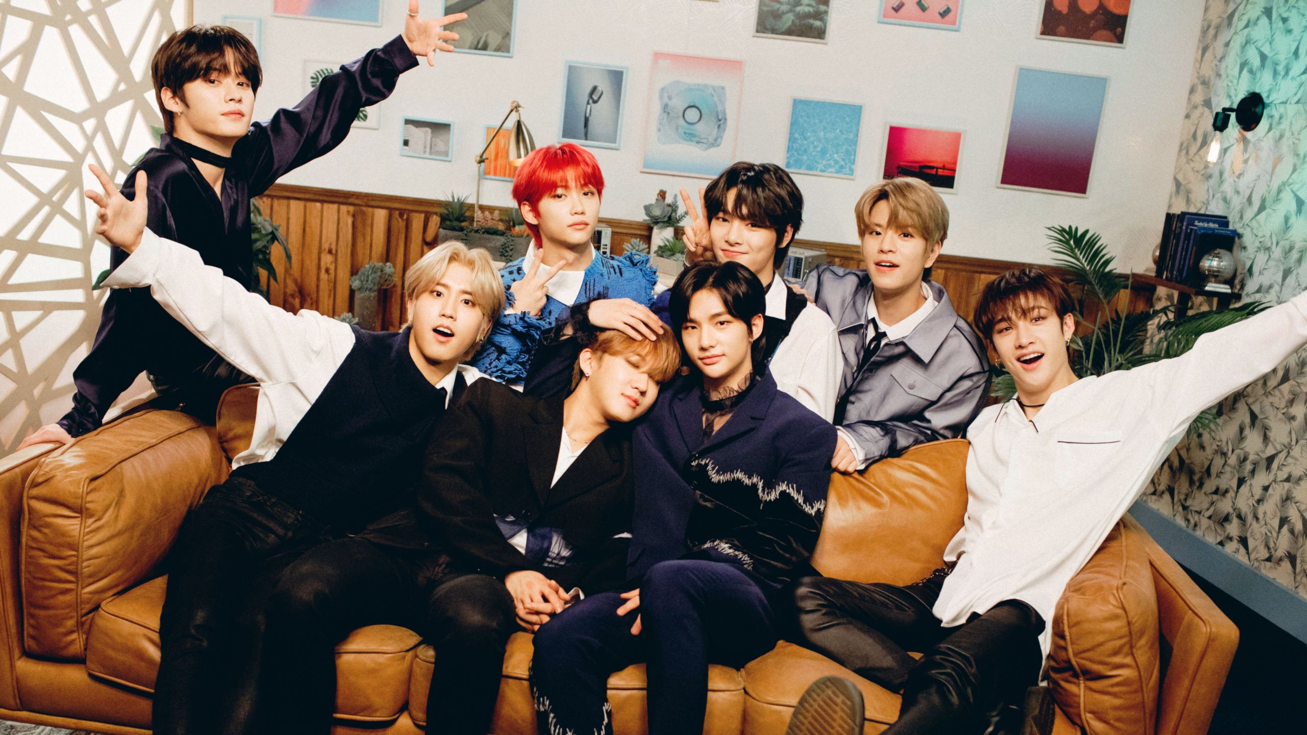 2560x1440 Bang Chan Lee Know Seungmin Hyunjin Felix Han Woojin Changbin HD Stray Kids Wallpaper