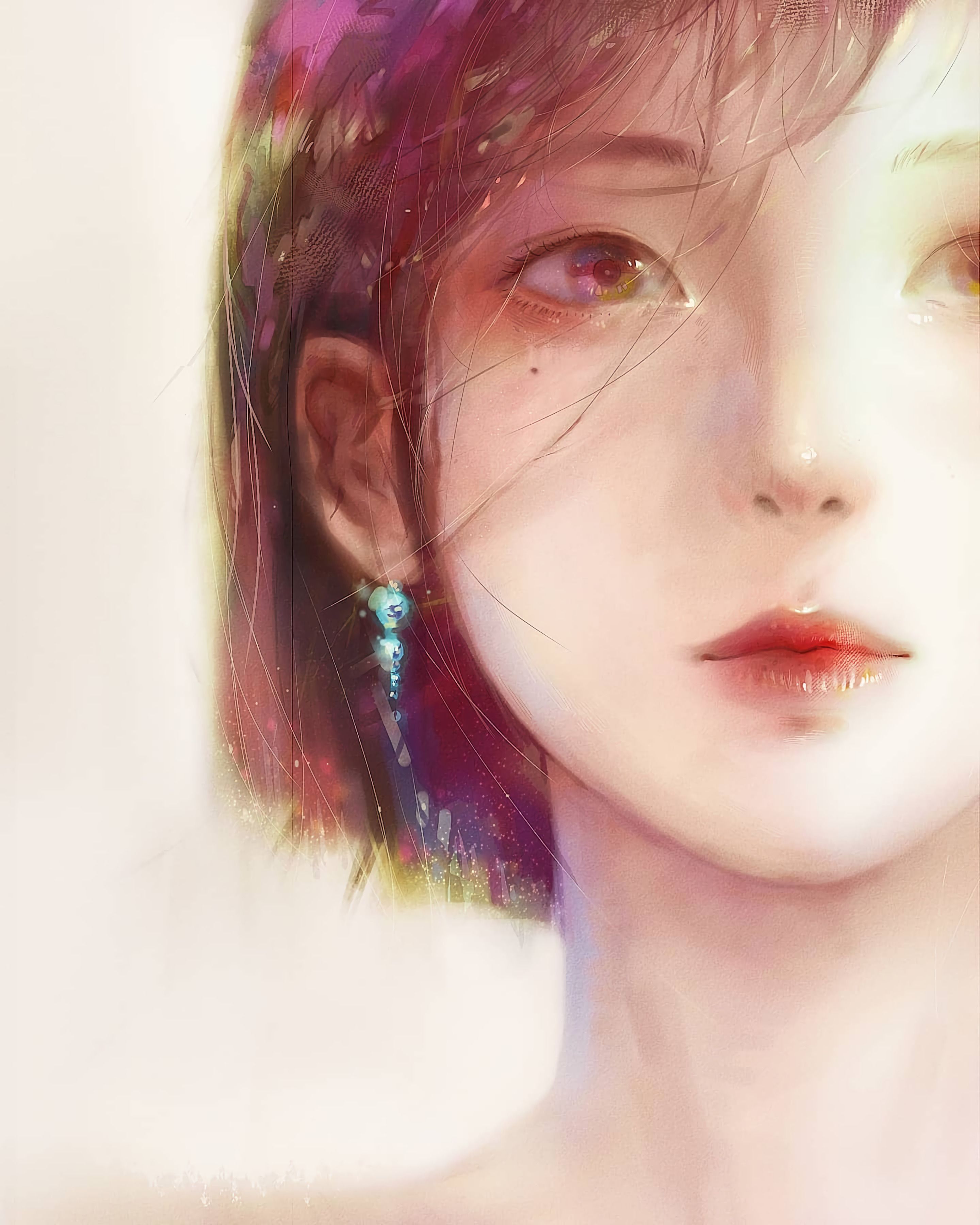 2880x3600 Download wallpaper 2880x3600 girl, portrait, face, anime, art HD background