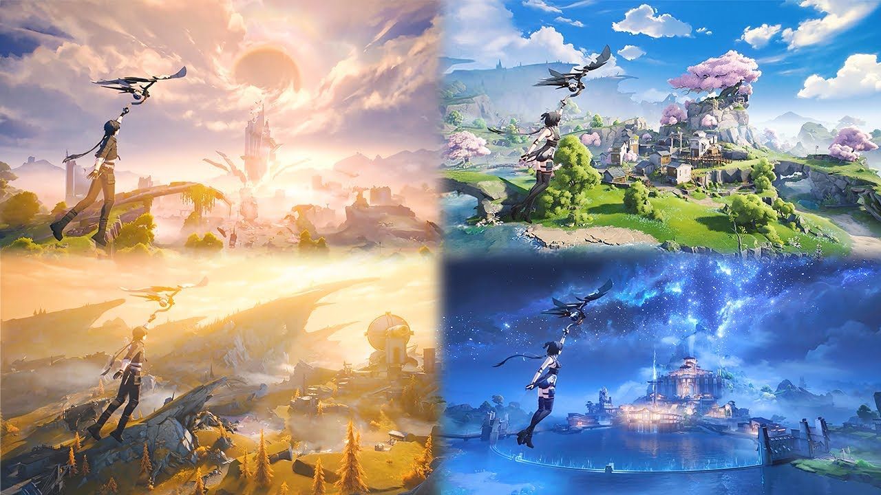 1280x720 Wuthering Waves: Rover Day and Night LIVE Wallpaper [4K 60fps + BGM]