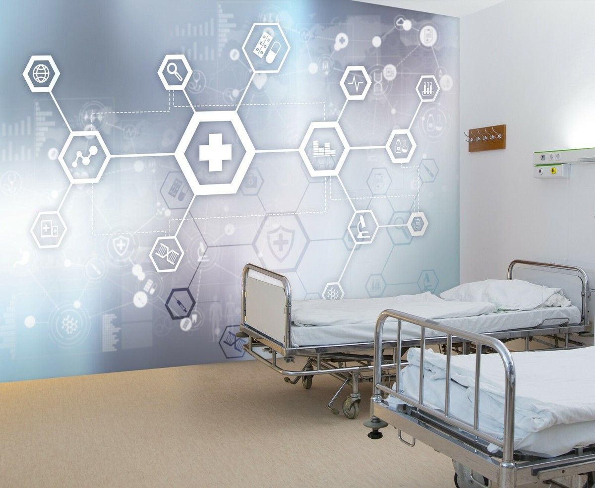 1200x984 3D Online Medical Clinic ZHUB3401 Wallpaper Wall Mural Removable Self Adhesive