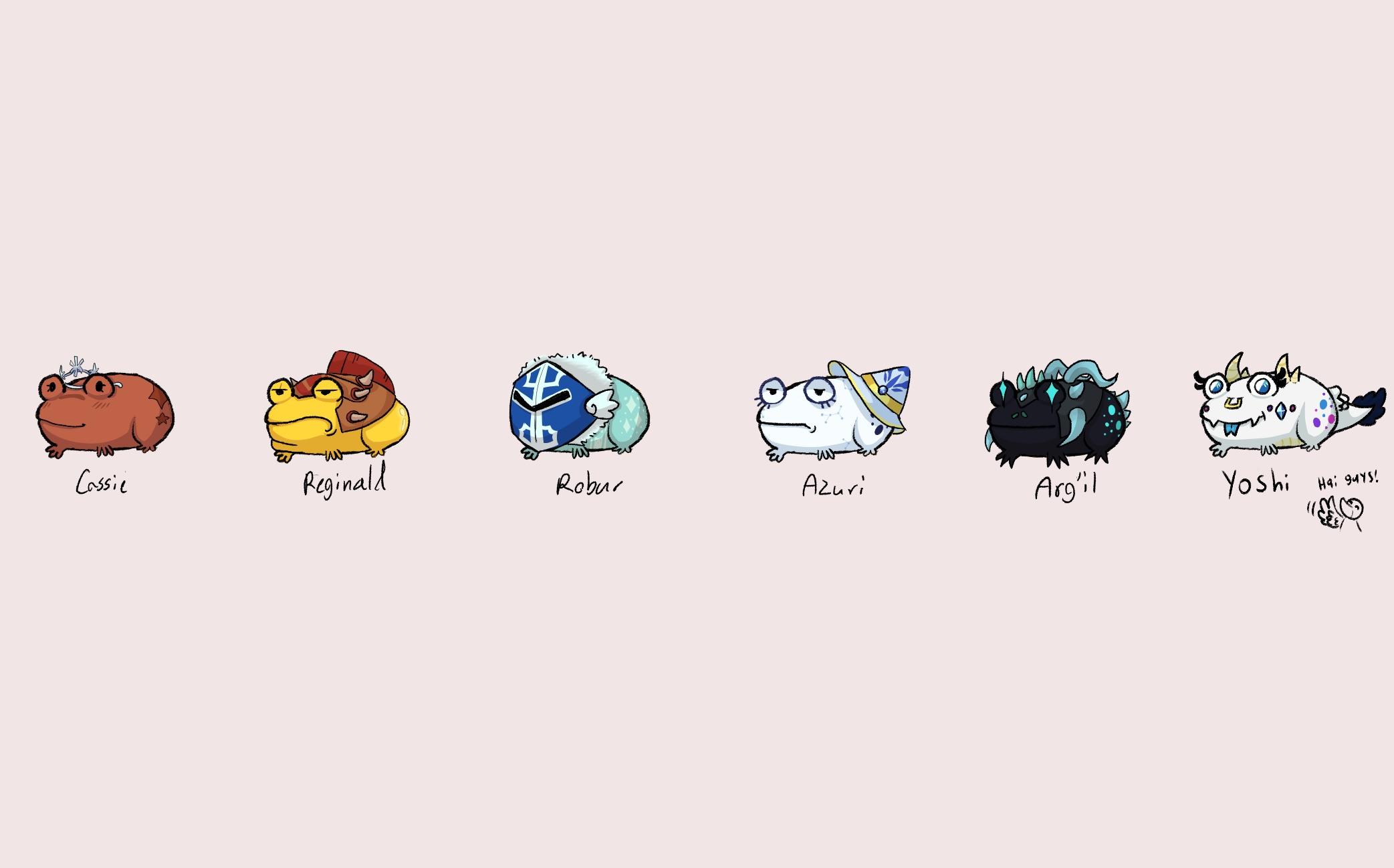 2085x1299 almost every block tales character as a frog
