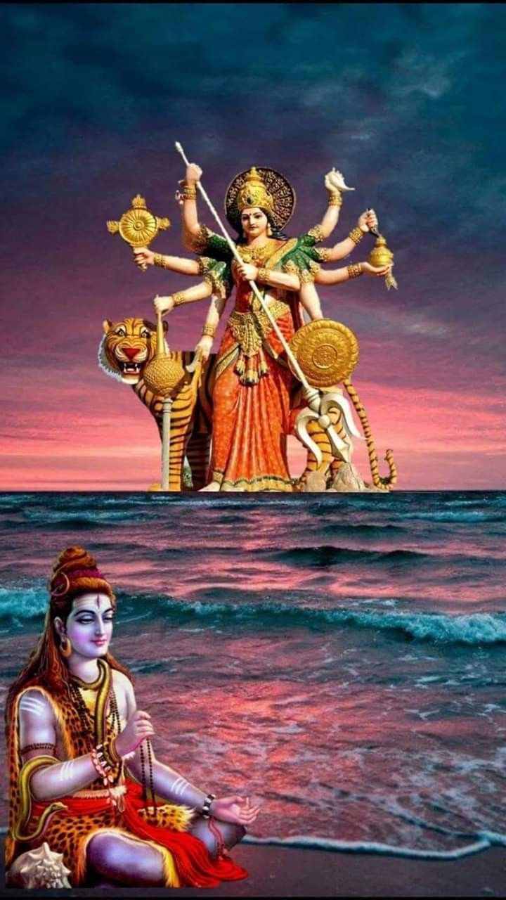720x1280 Lord Shiva Sitting on Top of a Beach. God wallpaper durga, Shiv durga wallpaper, Sarsvatimata image wallpaper