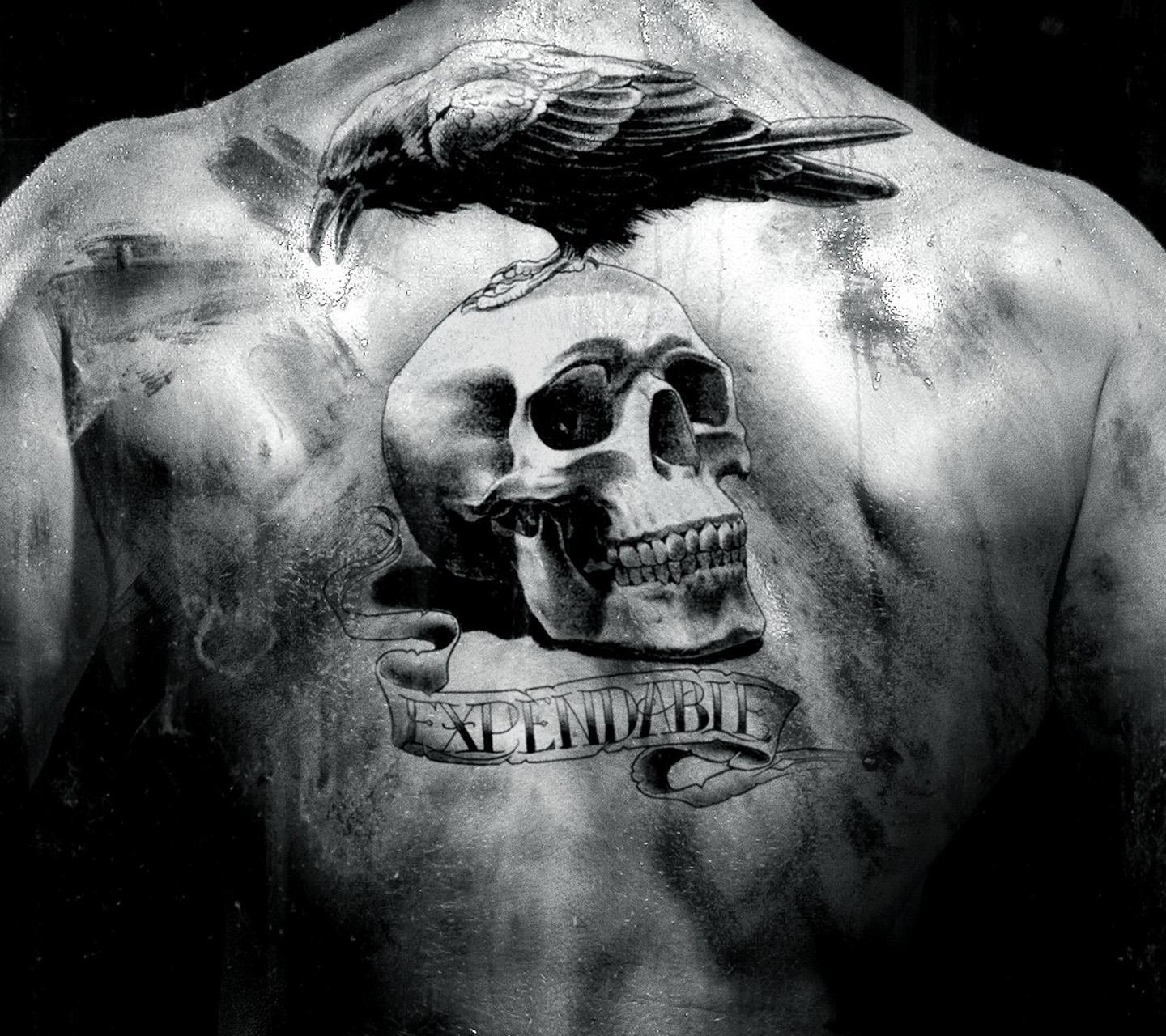 1440x1280 skull tattoo wallpaper