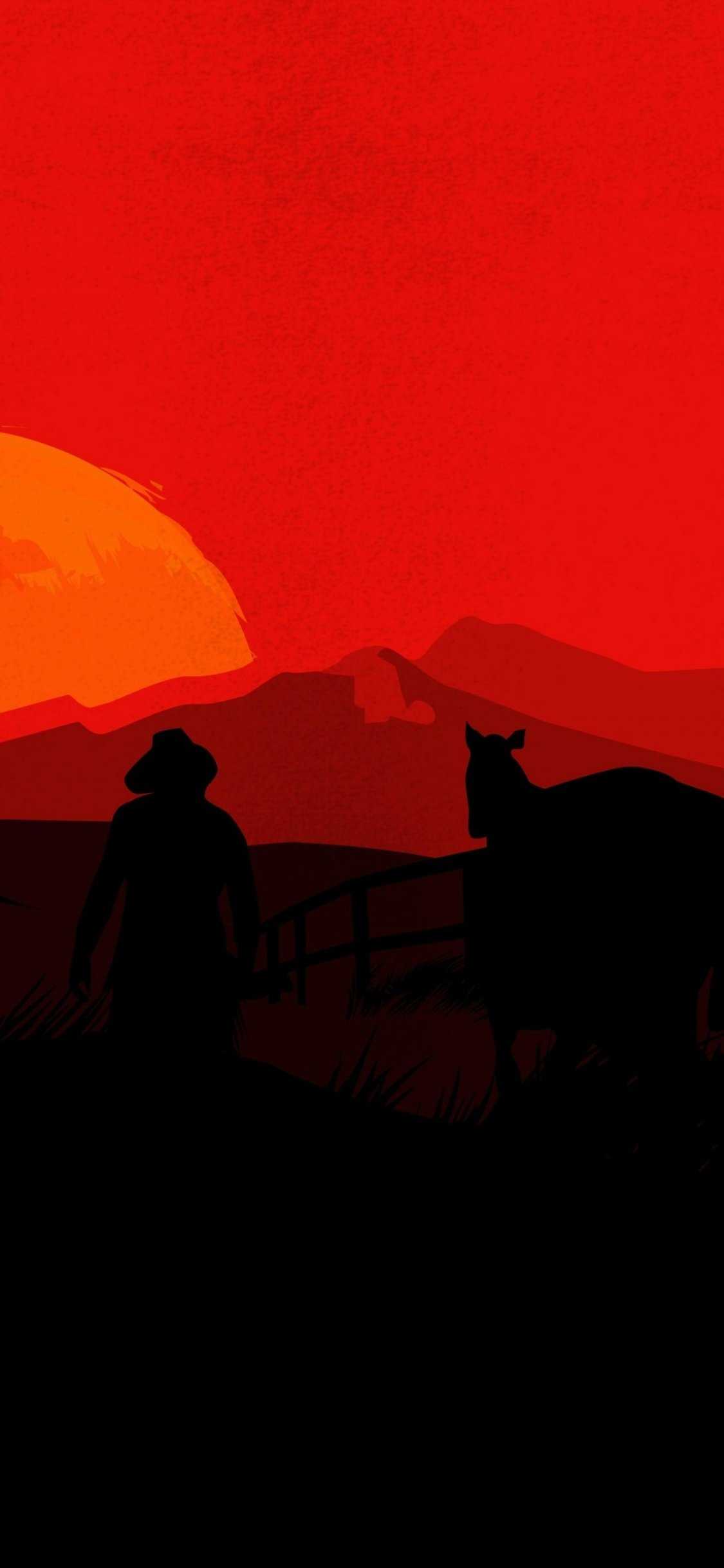 1125x2436 Red Dead Redemption 2 Minimal 4K HD Wallpaper (1125x2436)