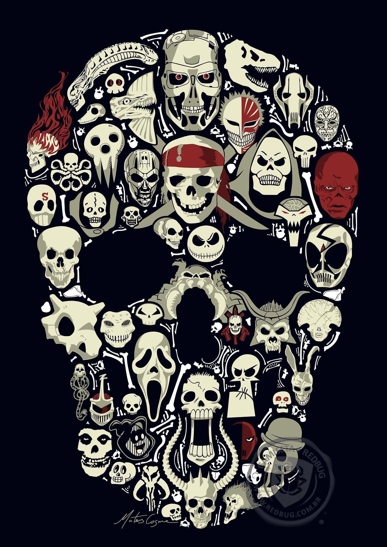 1280x1810 craneos #Skulls. Lobos. Skeletons, Tattoo and Sugar skulls