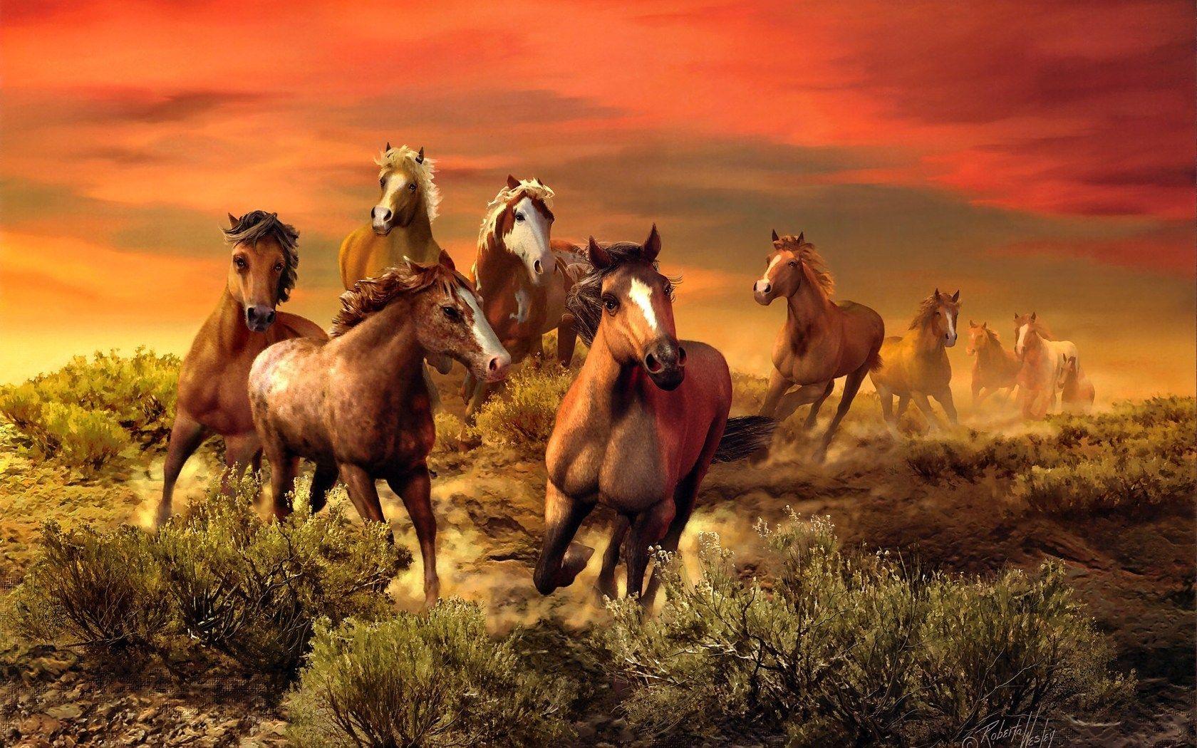 1680x1050 Free download Painting Horses HD Wallpaper 2013 HD Wallpaper