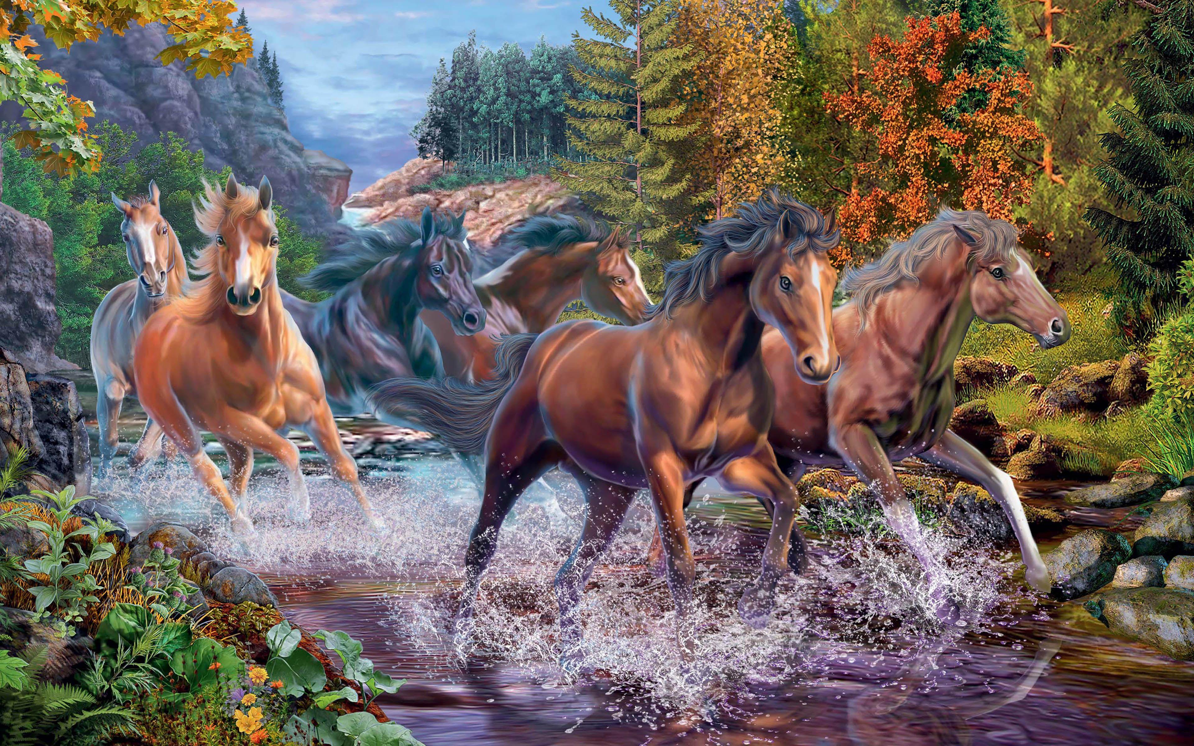Horse Painting Wallpapers Top Free Horse Painting Backgrounds WallpaperAccess