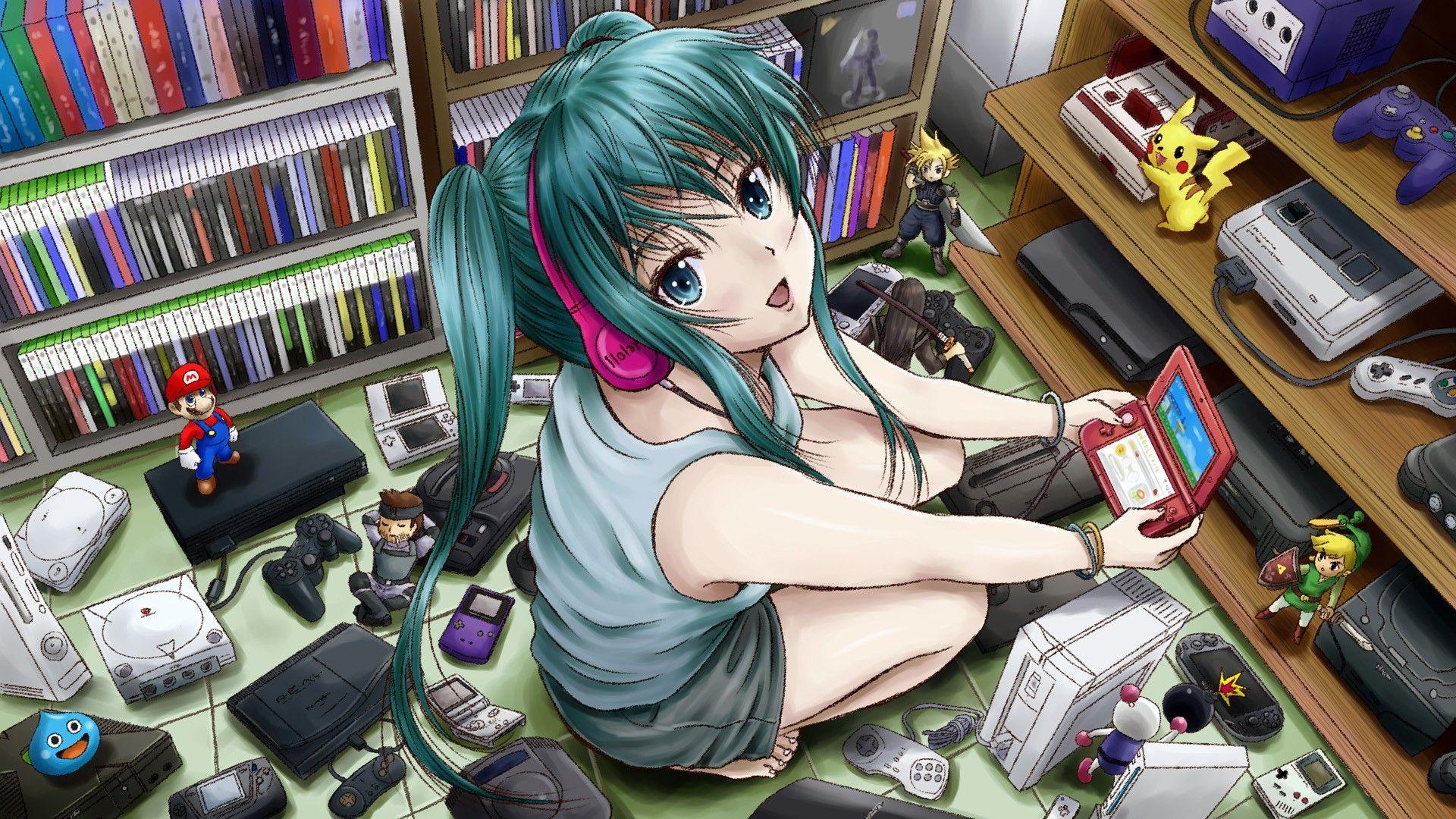 1920x1080 Free download Anime Gamer Girl Wallpaper HD [1920x1080]