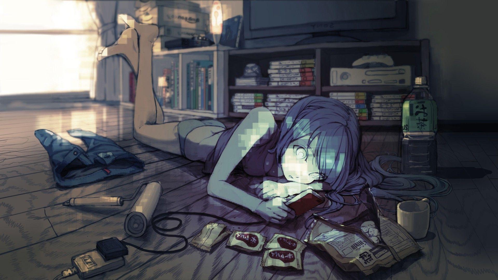 1920x1080 original Characters, Room, Anime Girls Wallpaper HD / Desktop and Mobile Background
