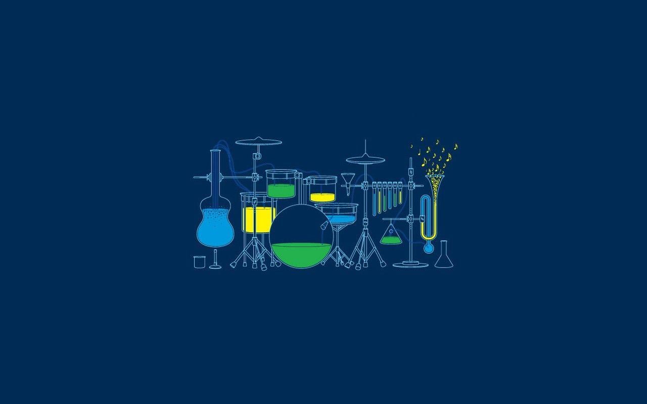 1280x800 #guitar, #science, #music, #minimalism wallpaper. General