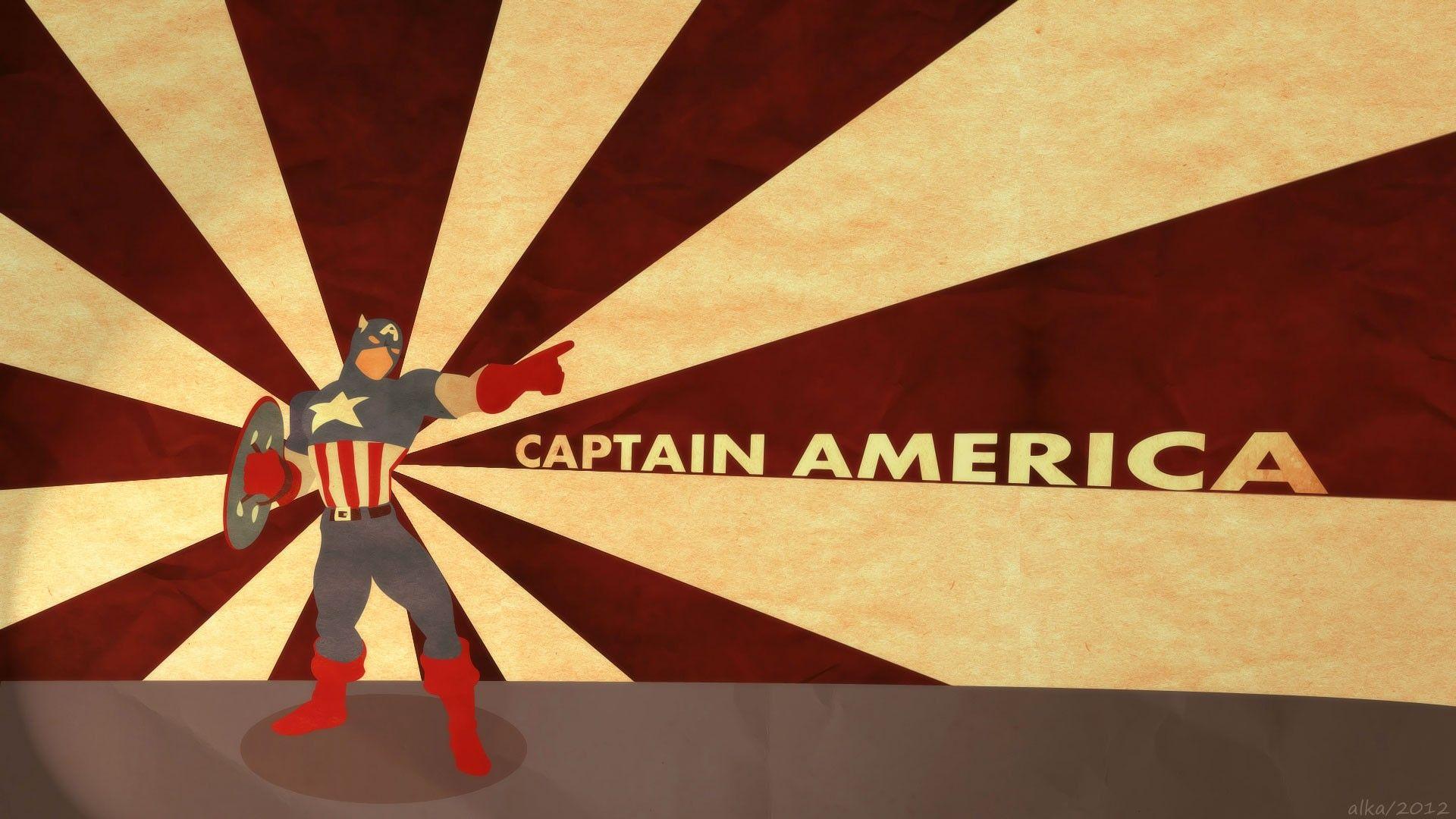1920x1080 Captain, AmericClassic, Retro, Wallpaper, HD, , Marvel, Super Hero