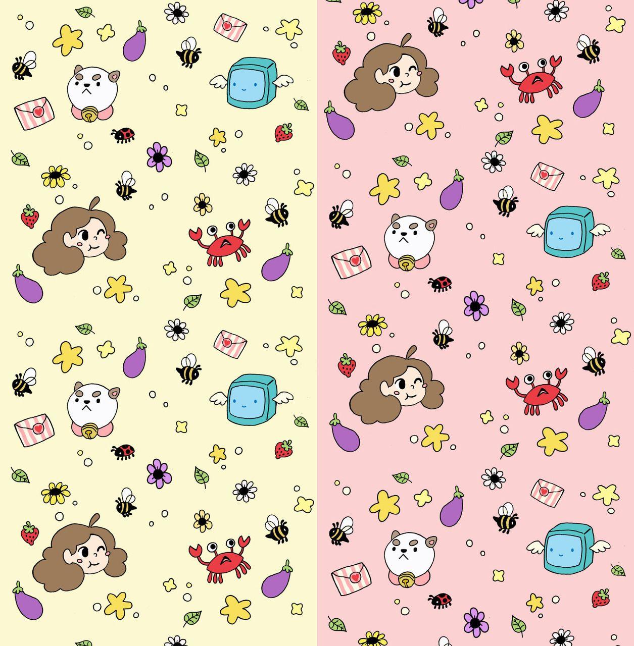 1255x1280 Image about bee and puppycat in background