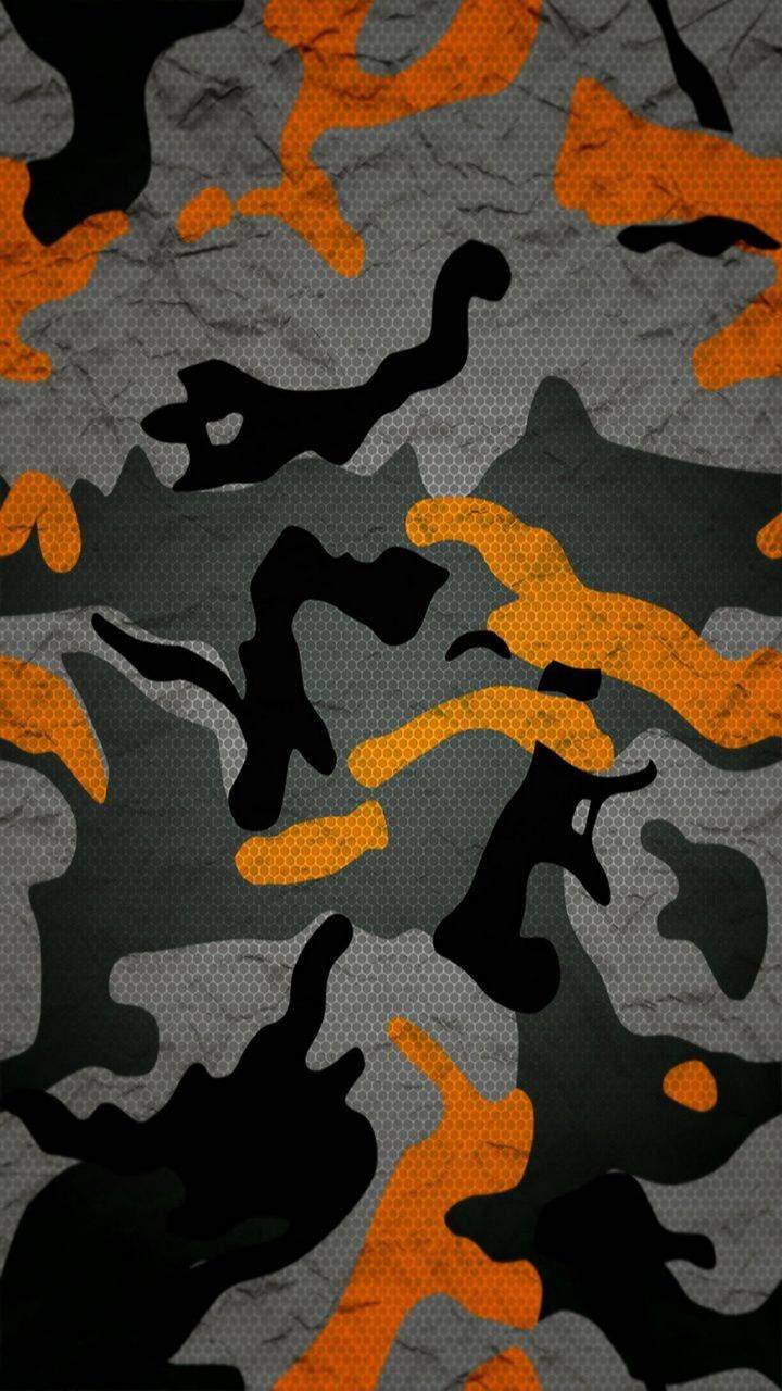 720x1280 Orange Camo wallpaper