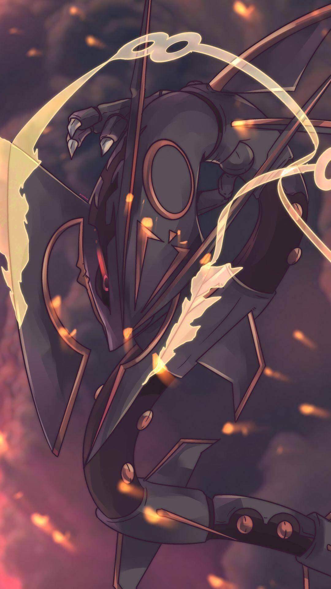 1080x1920 Shiny Rayquaza Wallpaper