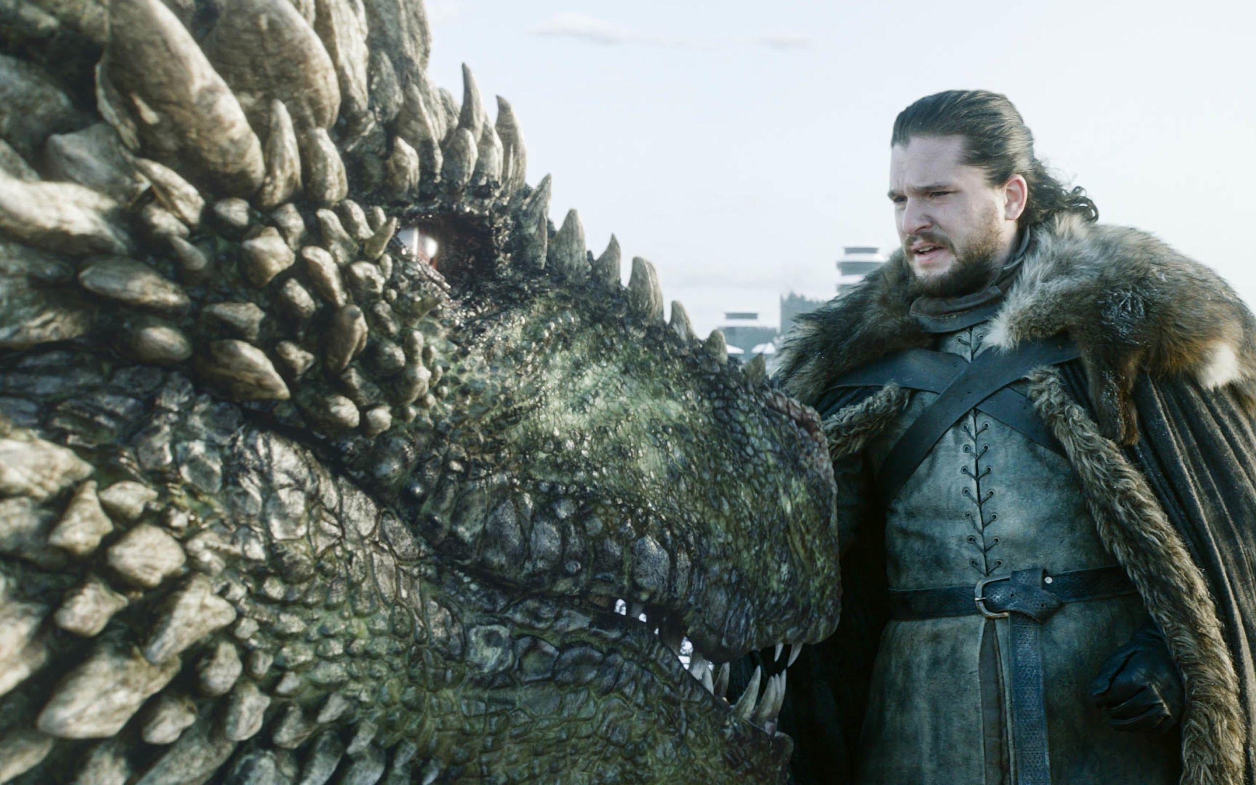 2560x1600 Jon Snow Dragon Game of Thrones 4K Wallpaper