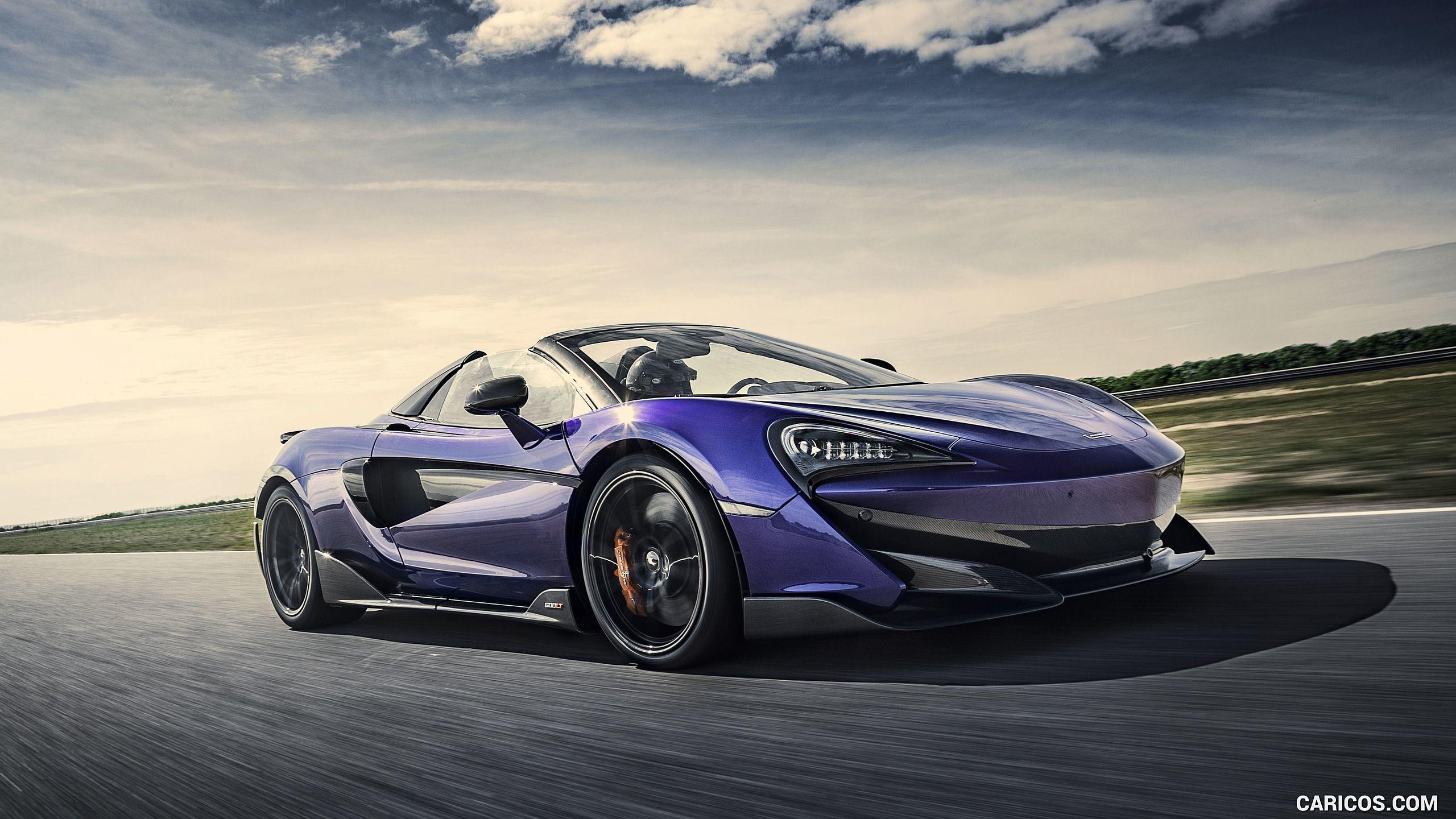 2560x1440 Free download 2020 McLaren 600LT Spider Color Lantana Purple Front