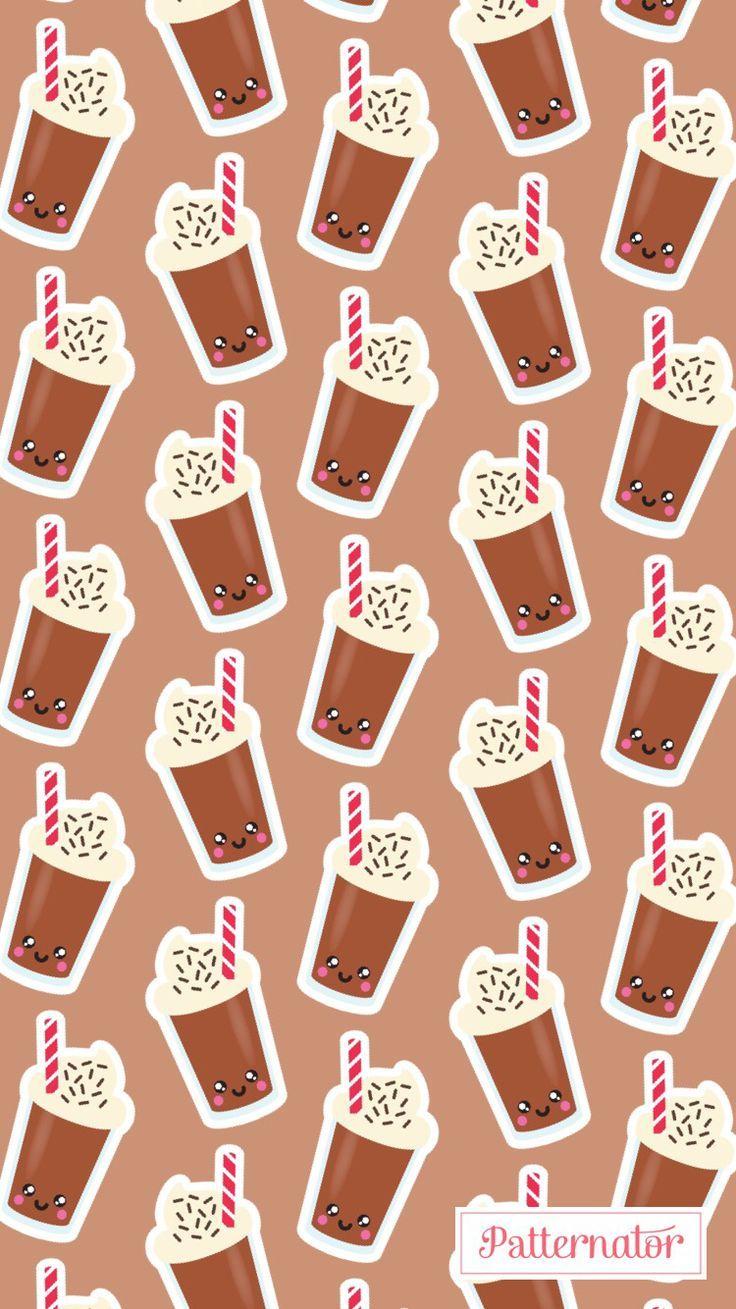 736x1309 Cute Chocolate Milkshake Wallpaper iPhone Live Wallpaper HD