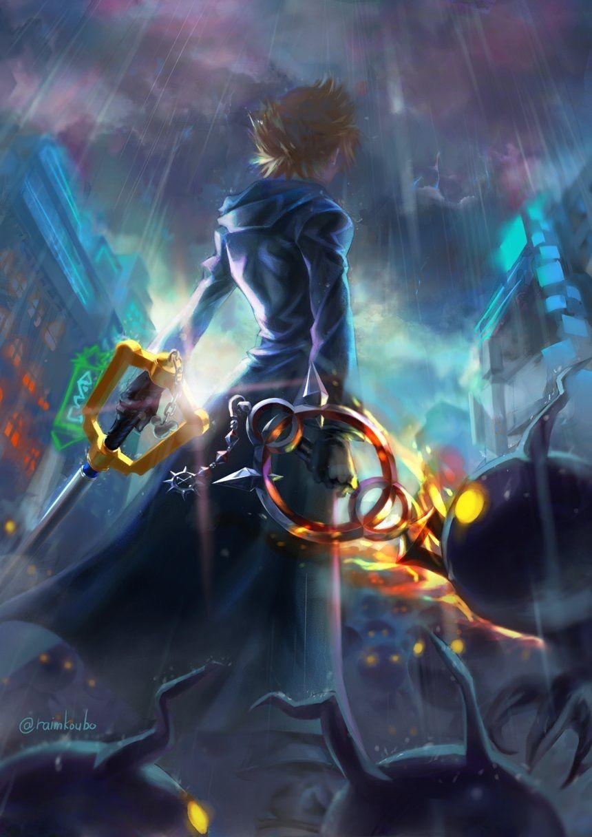 860x1216 Roxas (using Lea's keyblade?). Kingdom hearts fanart, Kingdom