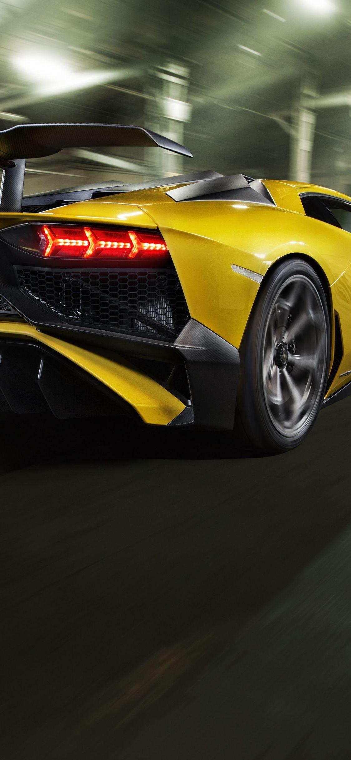 1125x2436 Lamborghini Aventador Sv Powerkit Rear iPhone X. Wallpaper