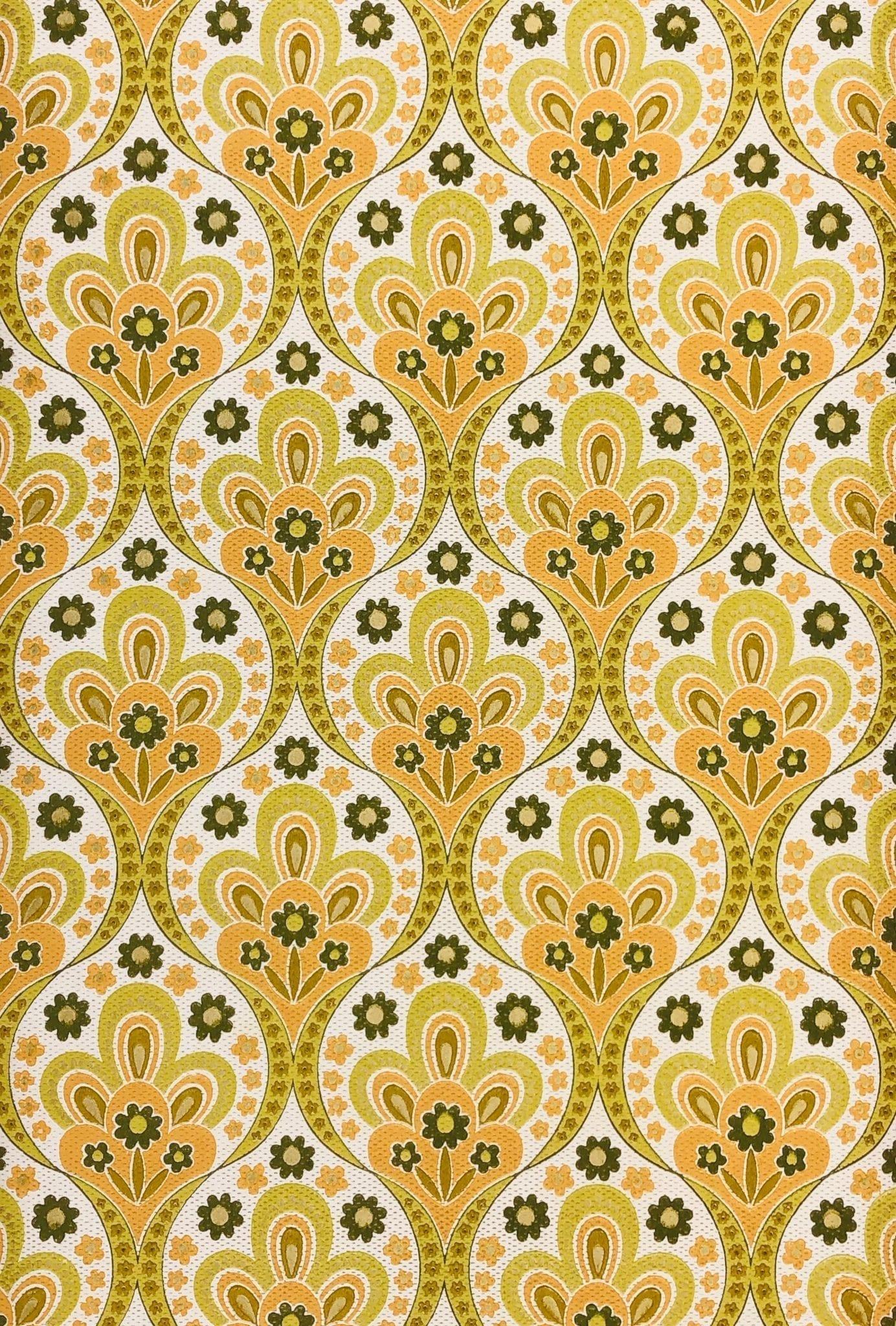 6039s wallpaper  inspiration for a fresh color scheme via   60s  wallpaper Hand painted wallpaper Pattern wallpaper