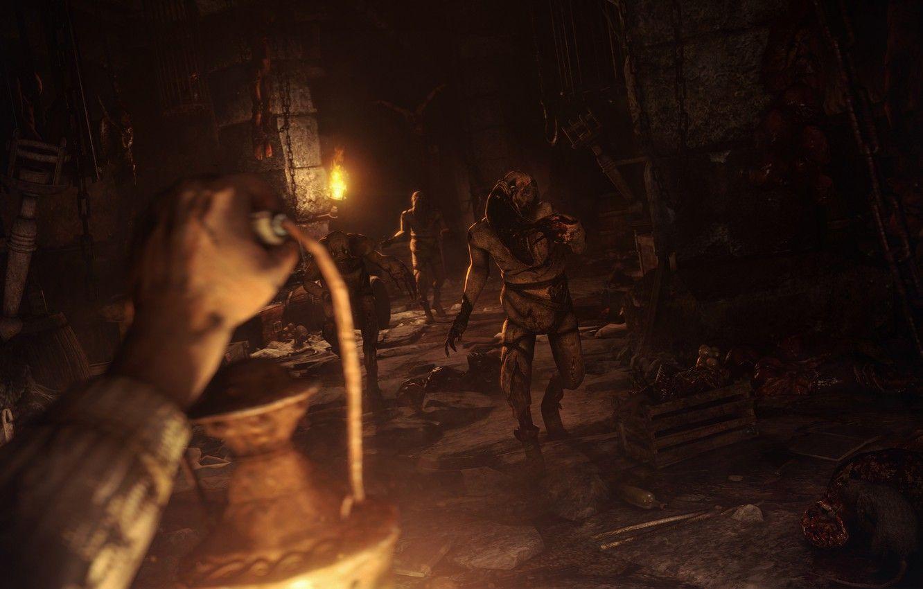 1332x850 Wallpaper darkness, darkness, monsters, the basement, amnesia