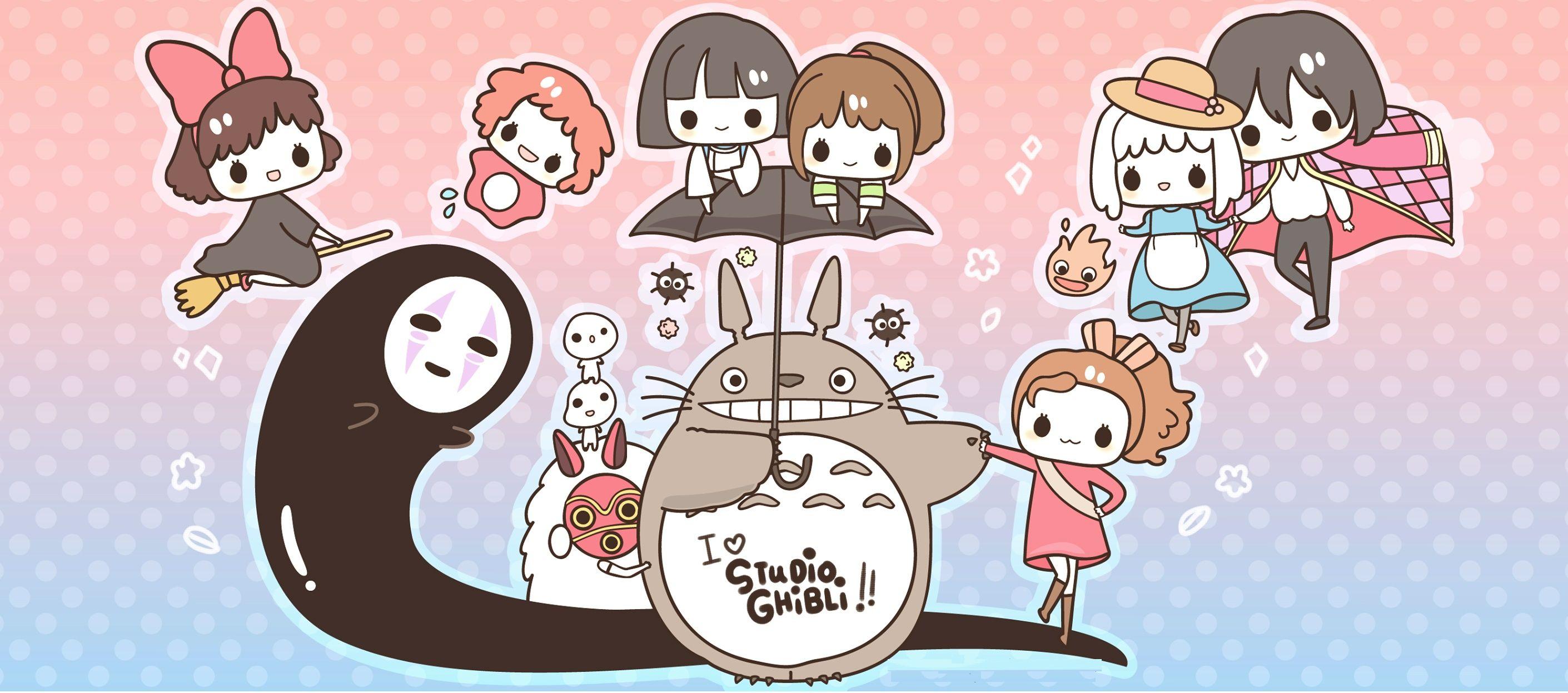 2821x1247 Kawaii Desktop Background. Beautiful