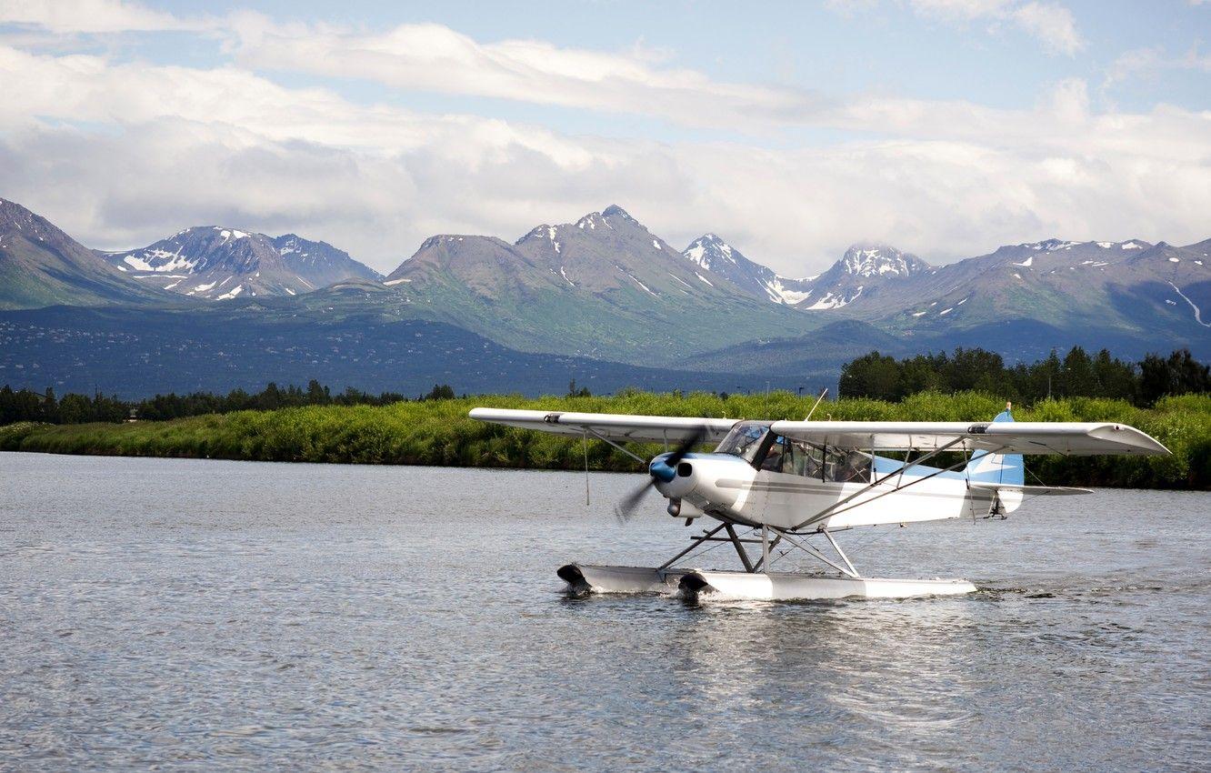1332x850 Wallpaper clouds, landscape, mountains, river, on the water