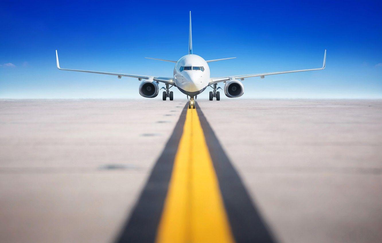 1332x850 Wallpaper the sky, the sun, horizon, the plane, bokeh, runway