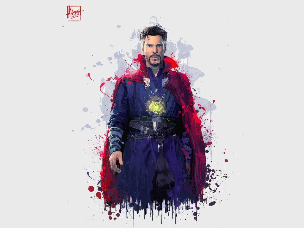 1024x768 Desktop wallpaper doctor strange, avengers: infinity war, artwork