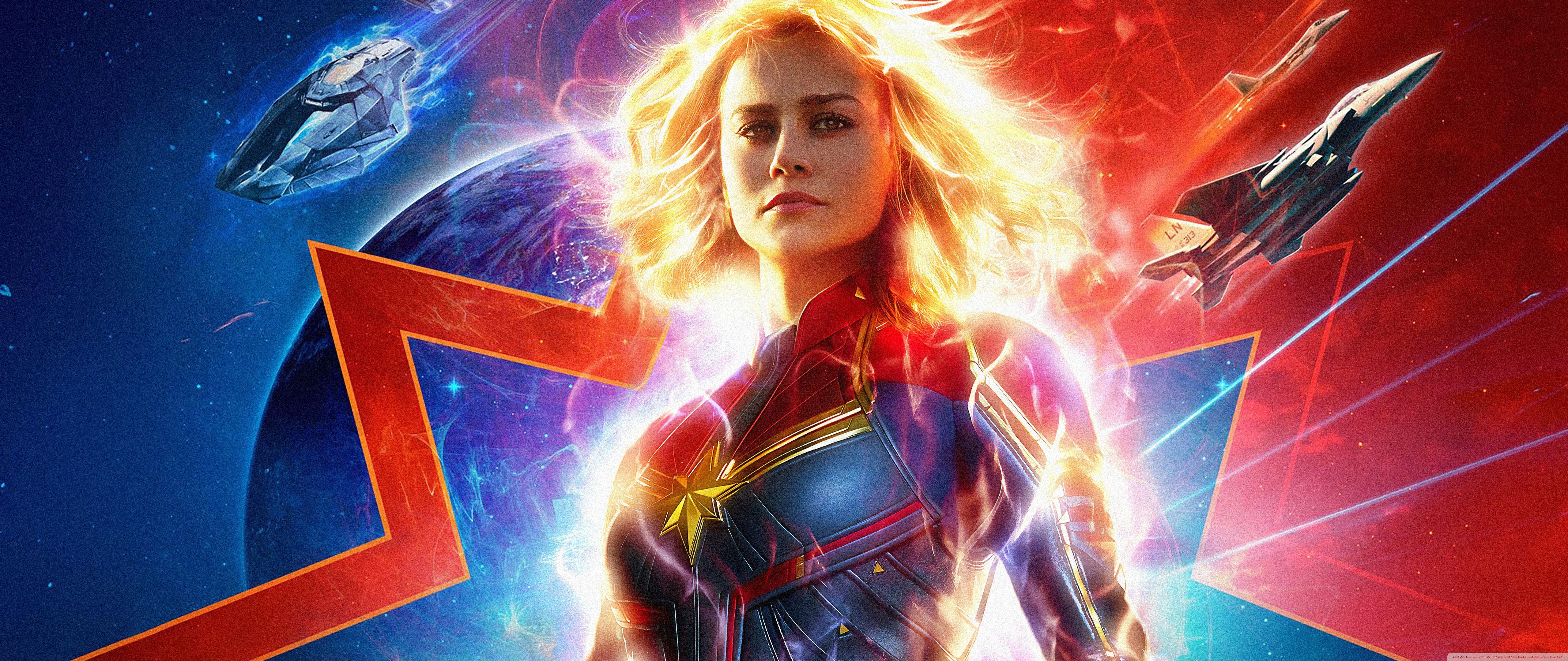 5120x2160 Captain Marvel 4K 5K Ultra HD Desktop Background Wallpaper for 4K