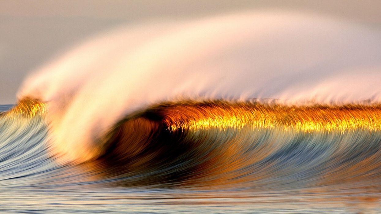 1245x700 Water sunset ocean nature waves sunlight wallpaperx1440