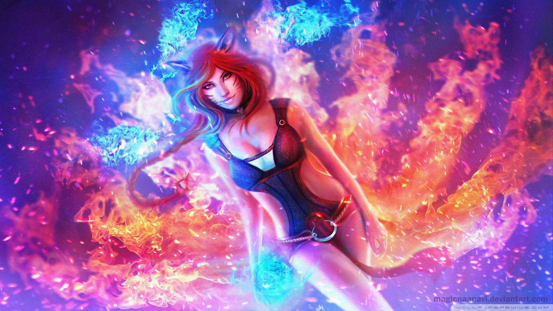 1920x1080 Foxfire Ahri the Nine Tailed Fox of Legends Ultra HD