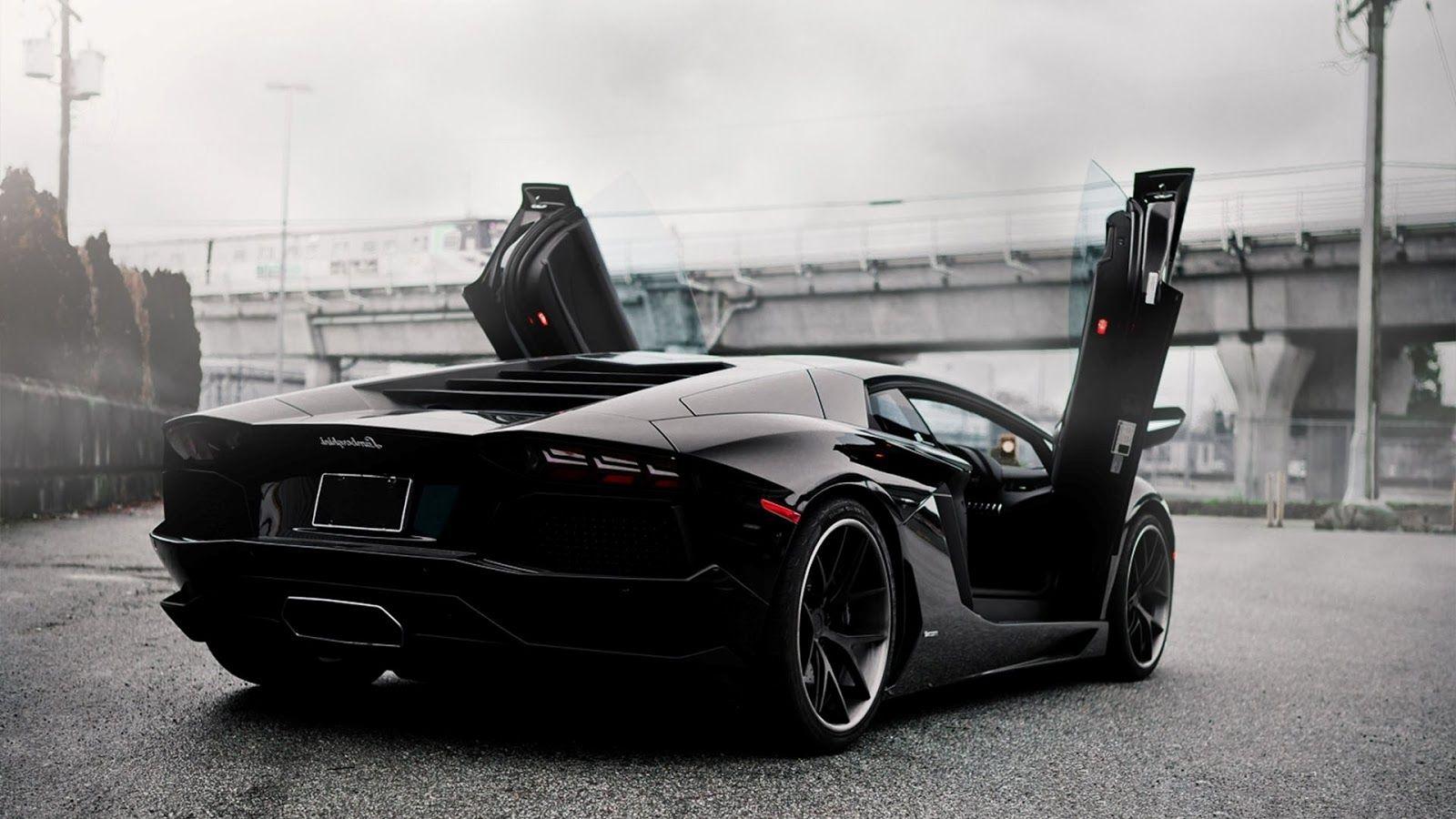 1600x900 Free download 2014 black lamborghini aventador car wallpaper