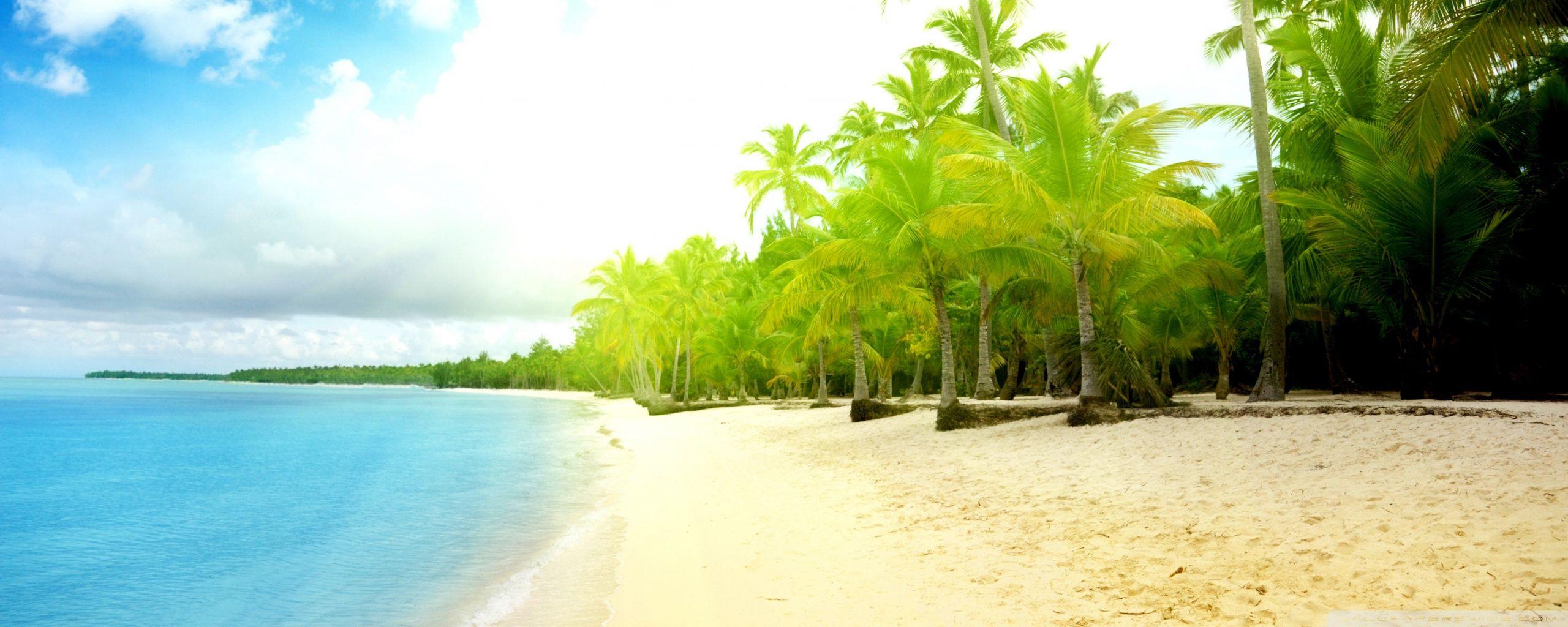 2560x1024 Beach Wallpaper