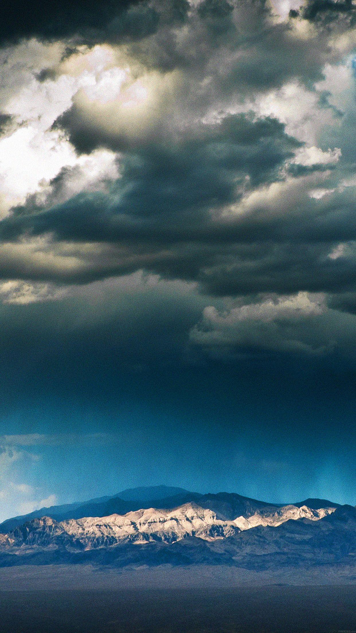 1242x2208 Storm Mountain Sky Nature