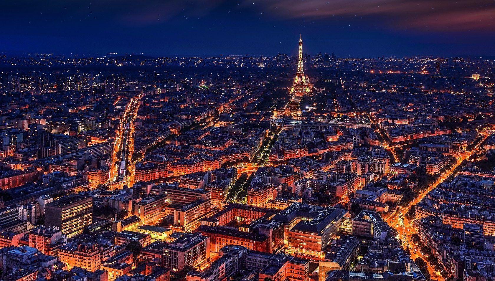 1680x954 Paris Eiffel Tower Night City Desktop Wallpaper. Computer