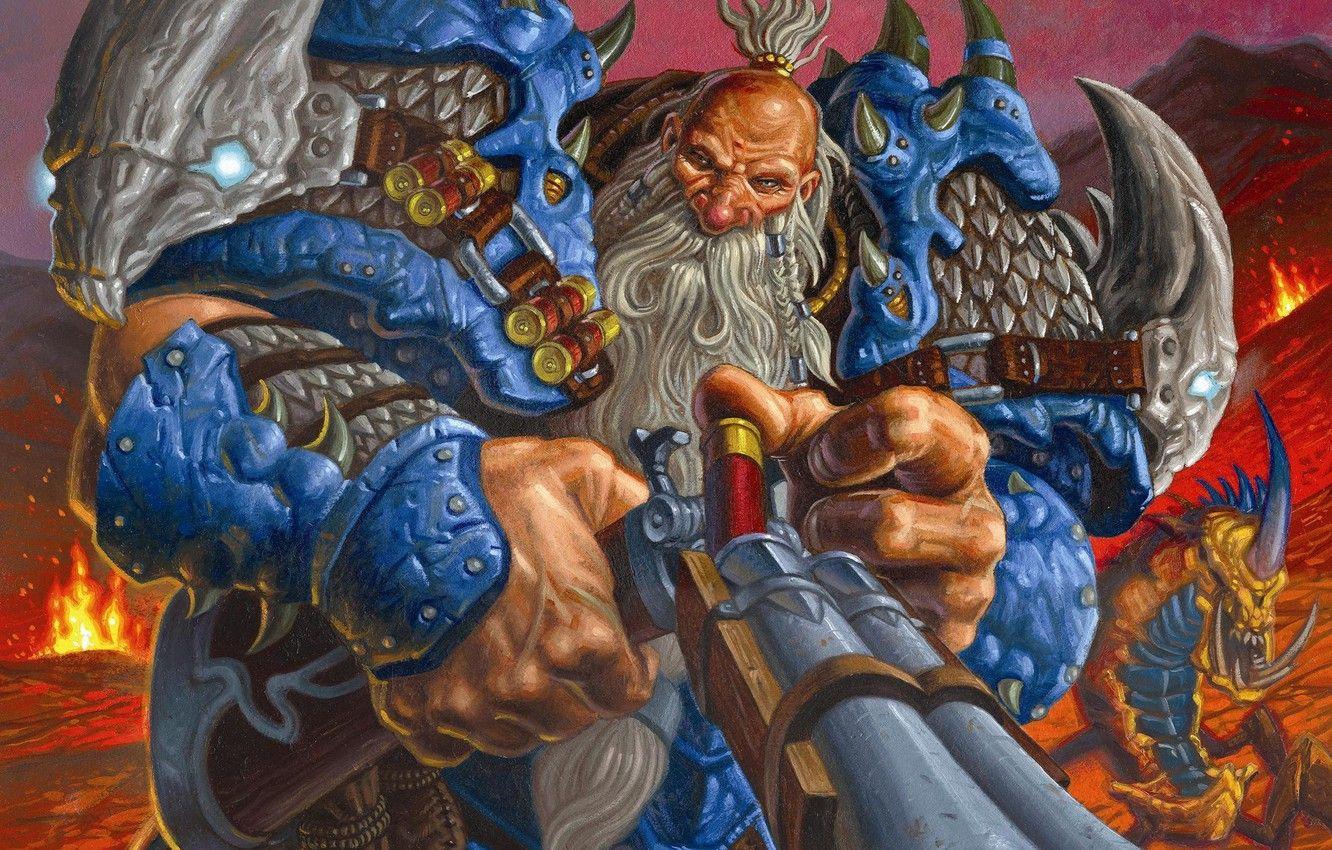 1332x850 art, lava, the gun, beard, WoW, World .