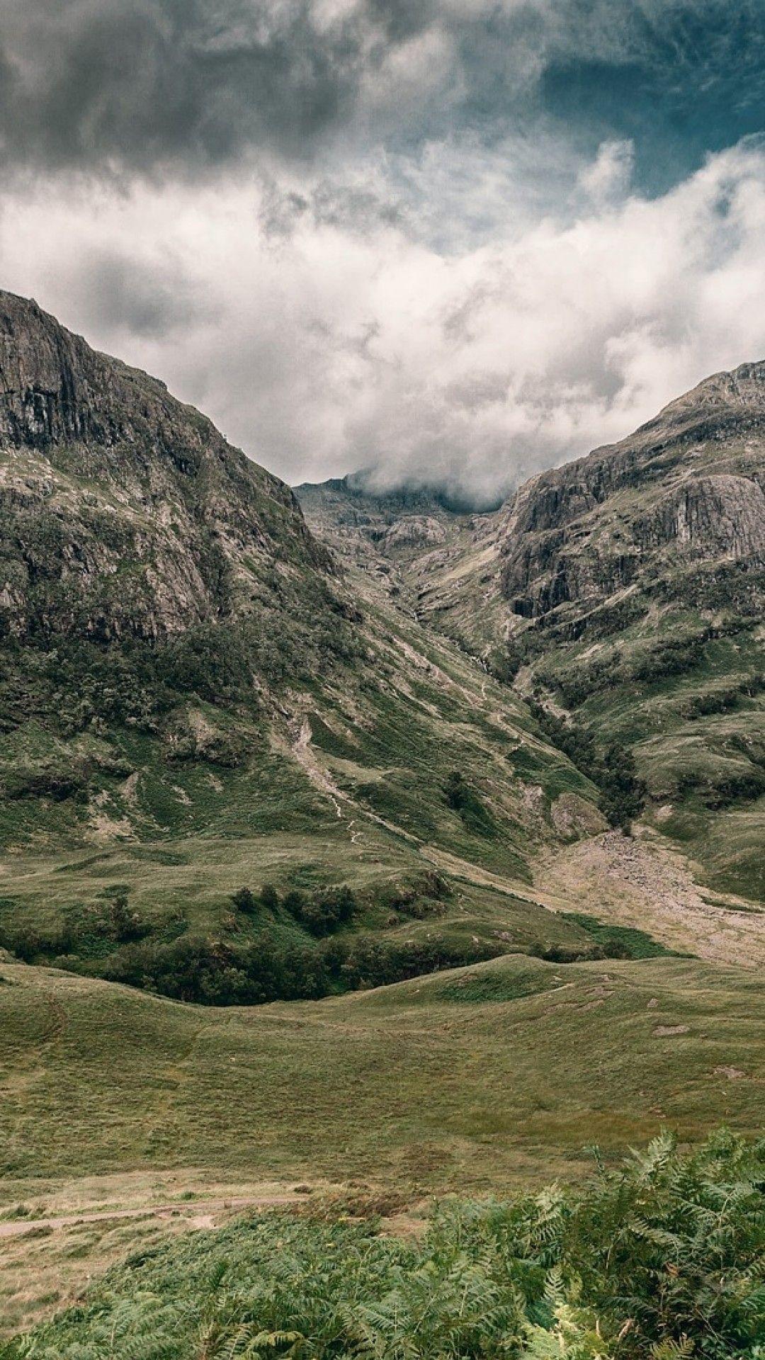 1080x1920 Download 1080x1920 Scotland Highlands, Mountains, Clouds, Scenic